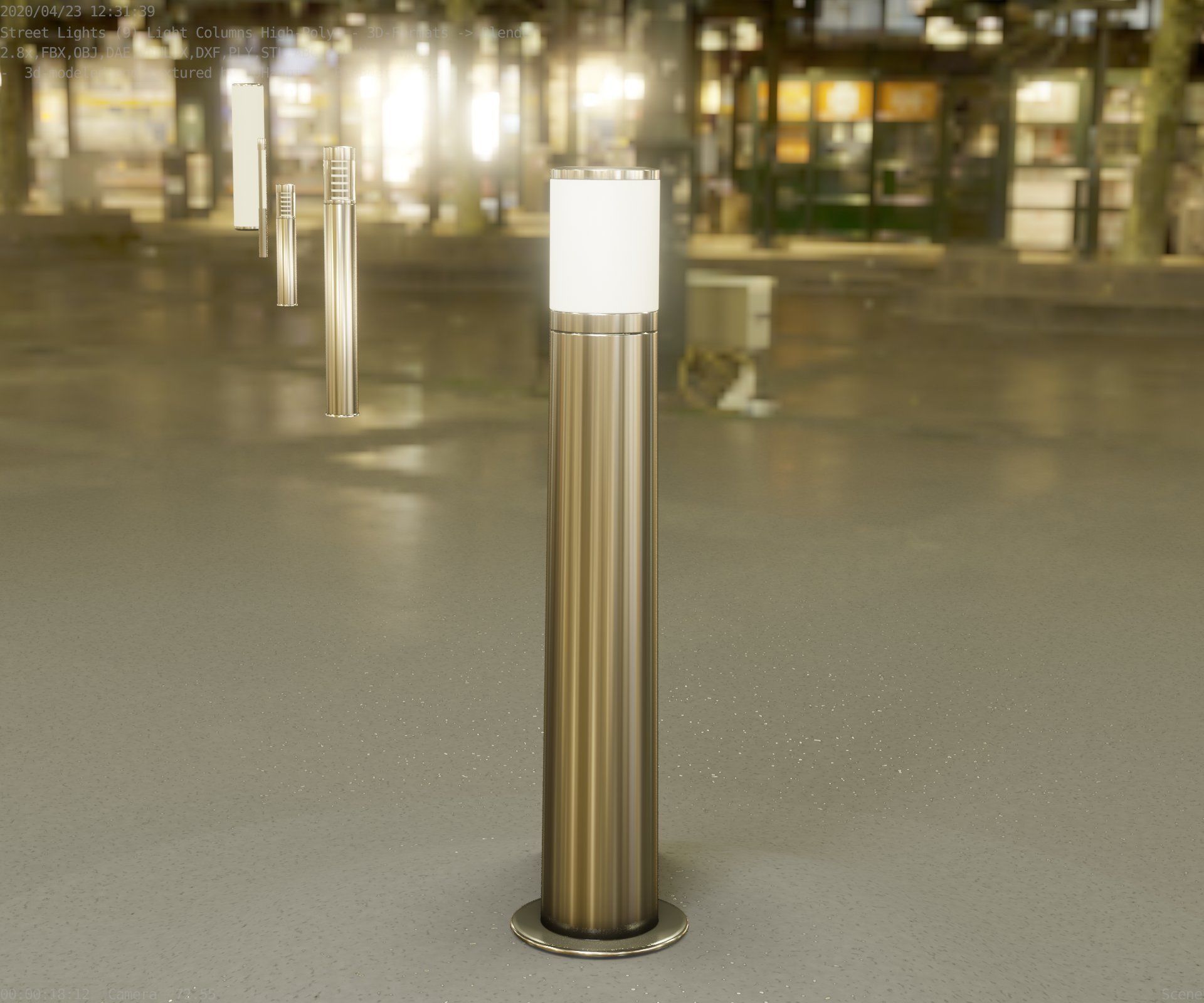 Light Column -5- Street Light -9- 3D model_56