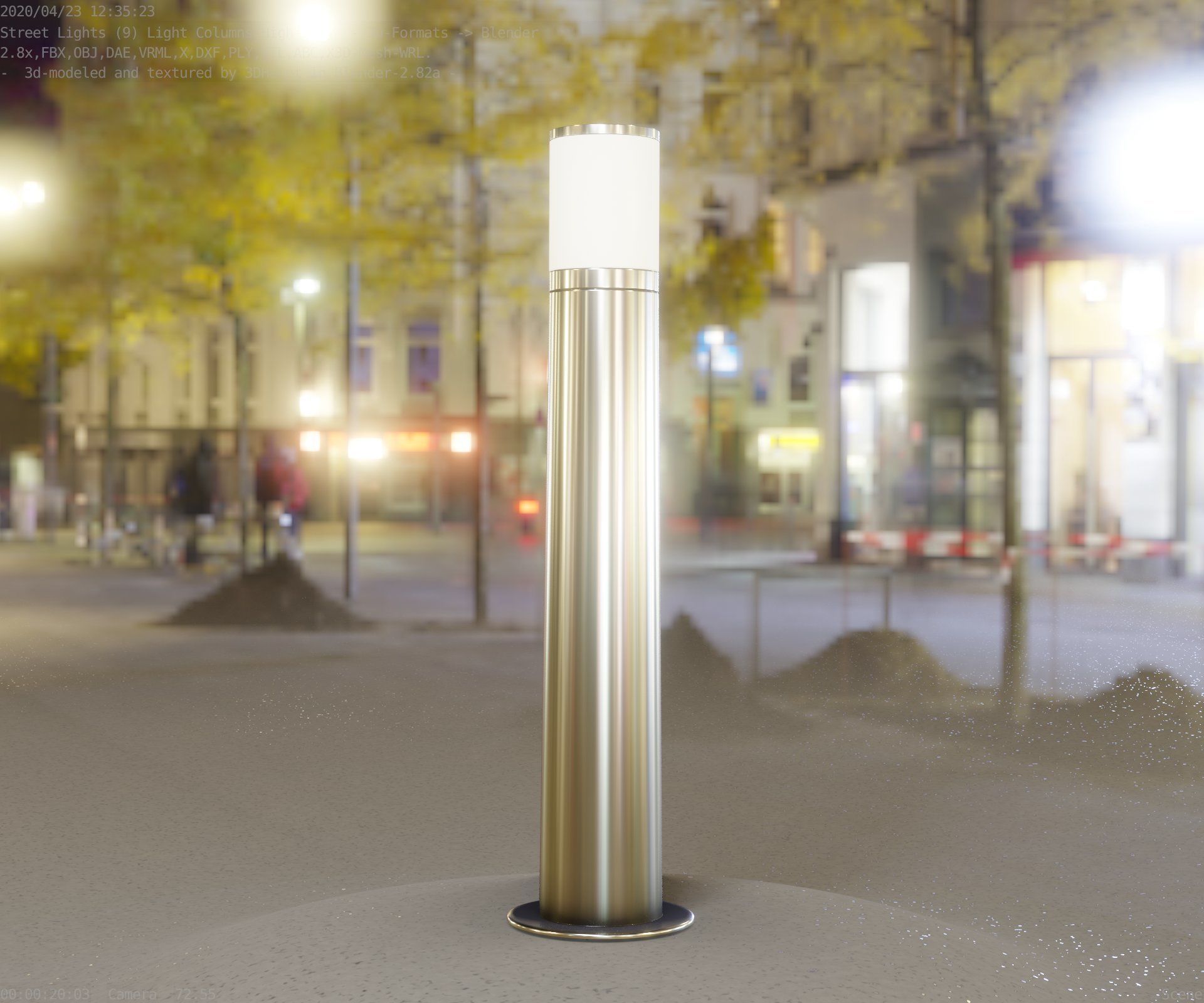 Light Column -5- Street Light -9- 3D model_83