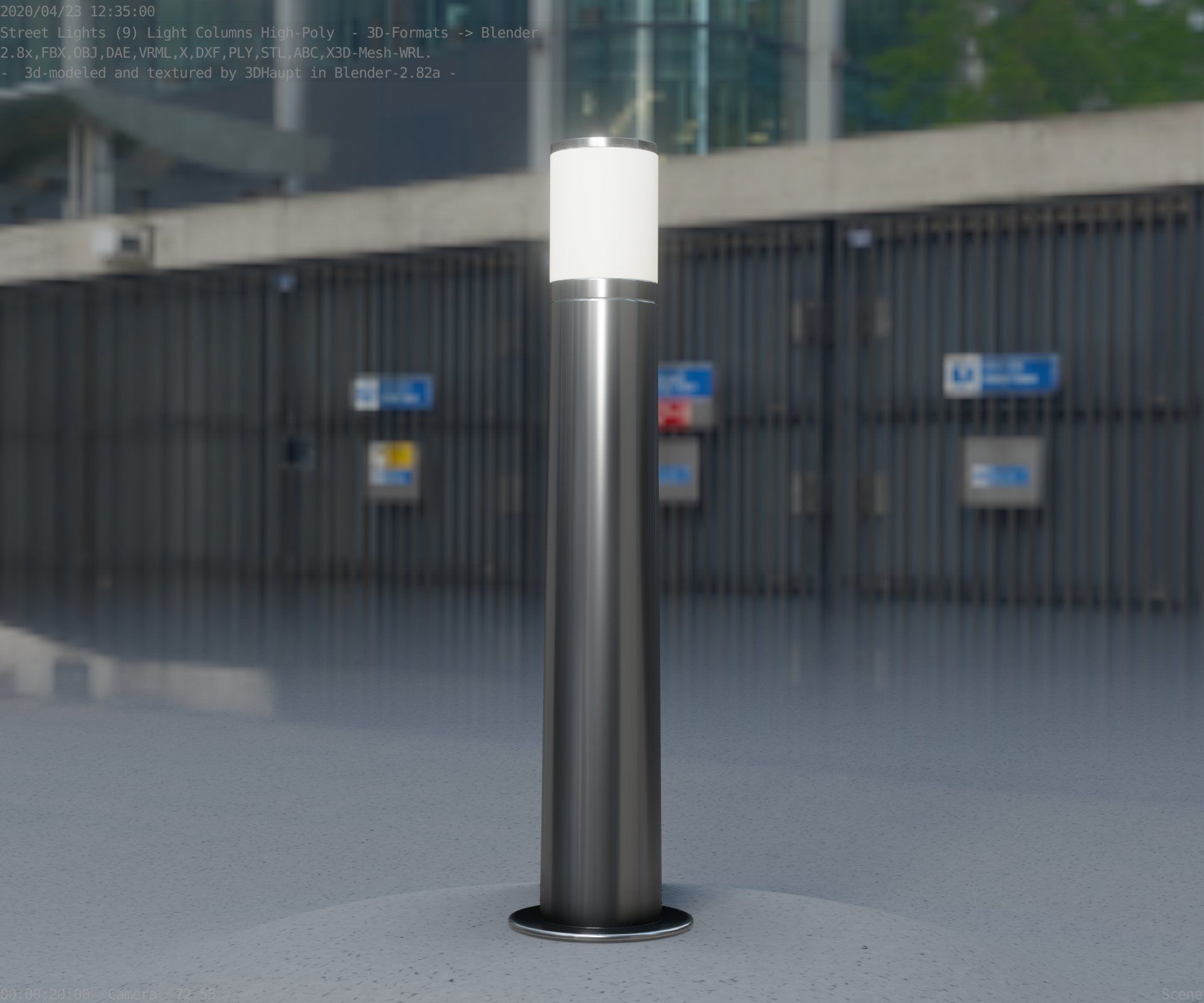 Light Column -5- Street Light -9- 3D model_80