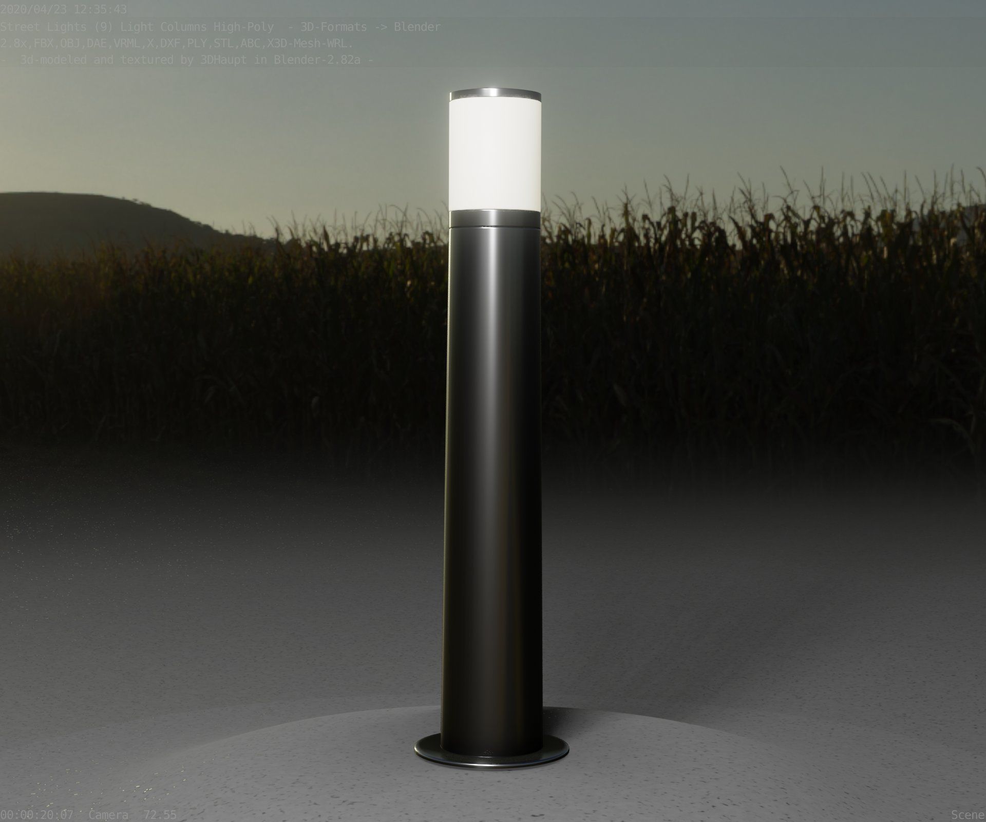 Light Column -5- Street Light -9- 3D model_87