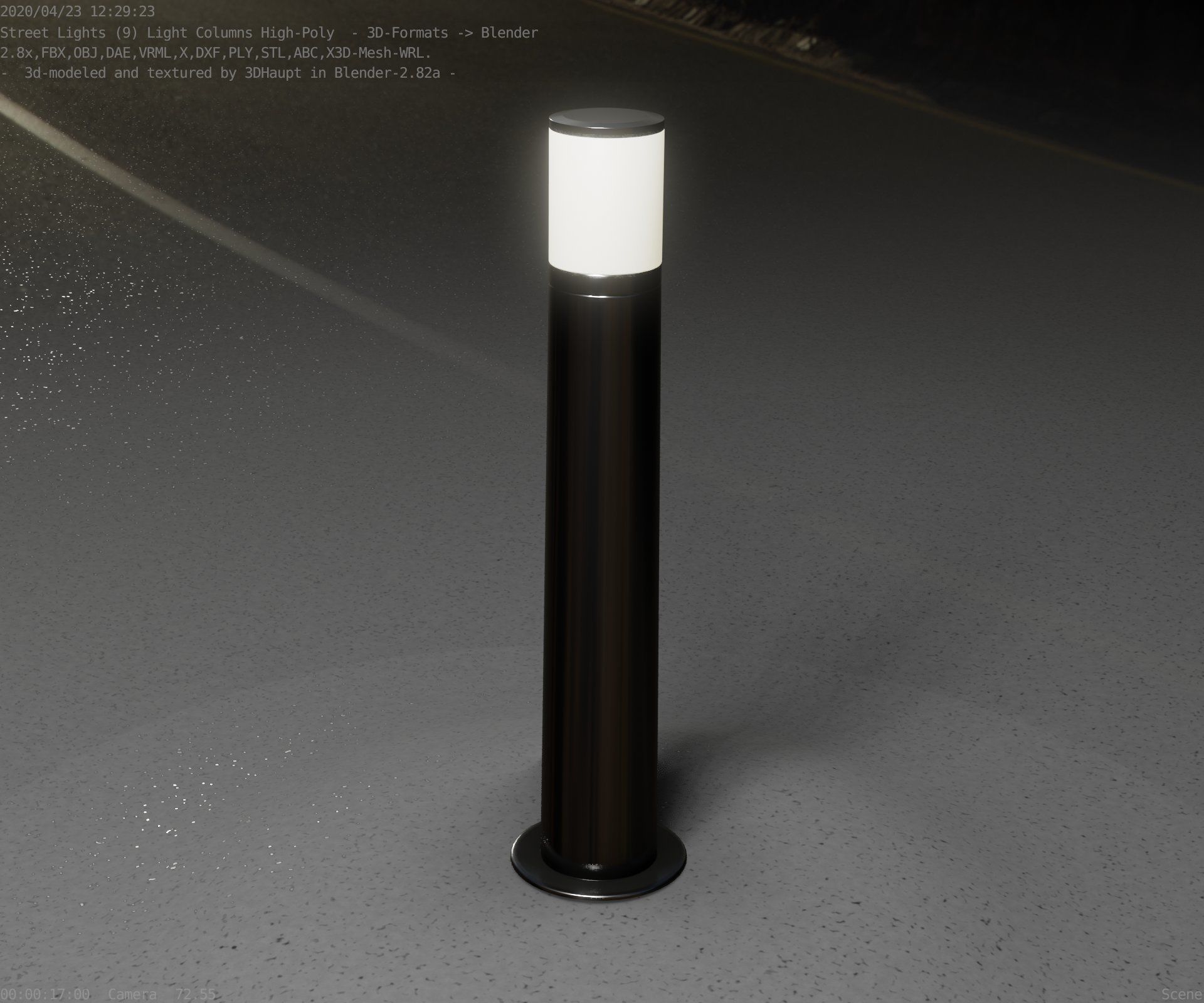 Light Column -5- Street Light -9- 3D model_20