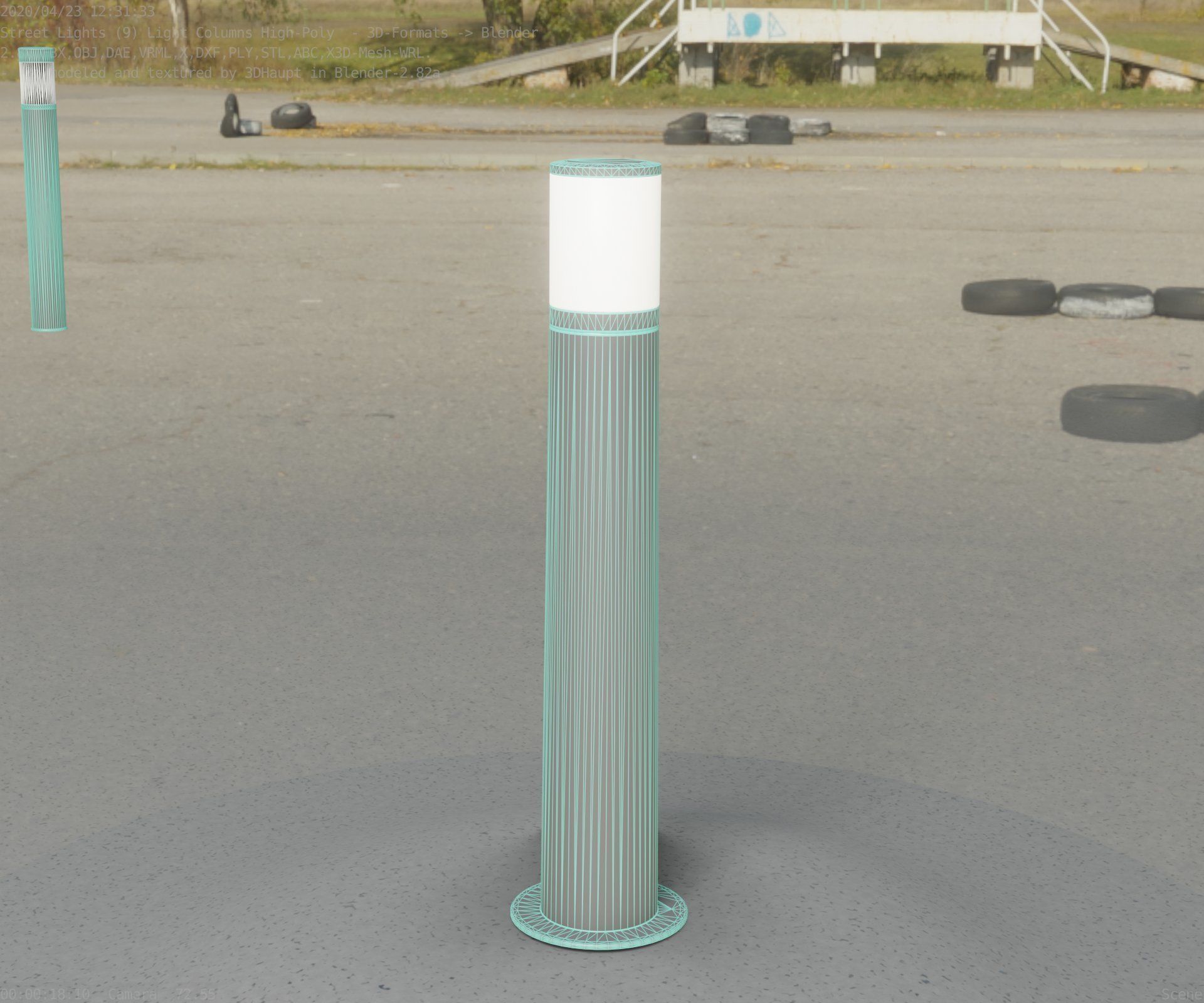 Light Column -5- Street Light -9- 3D model_54