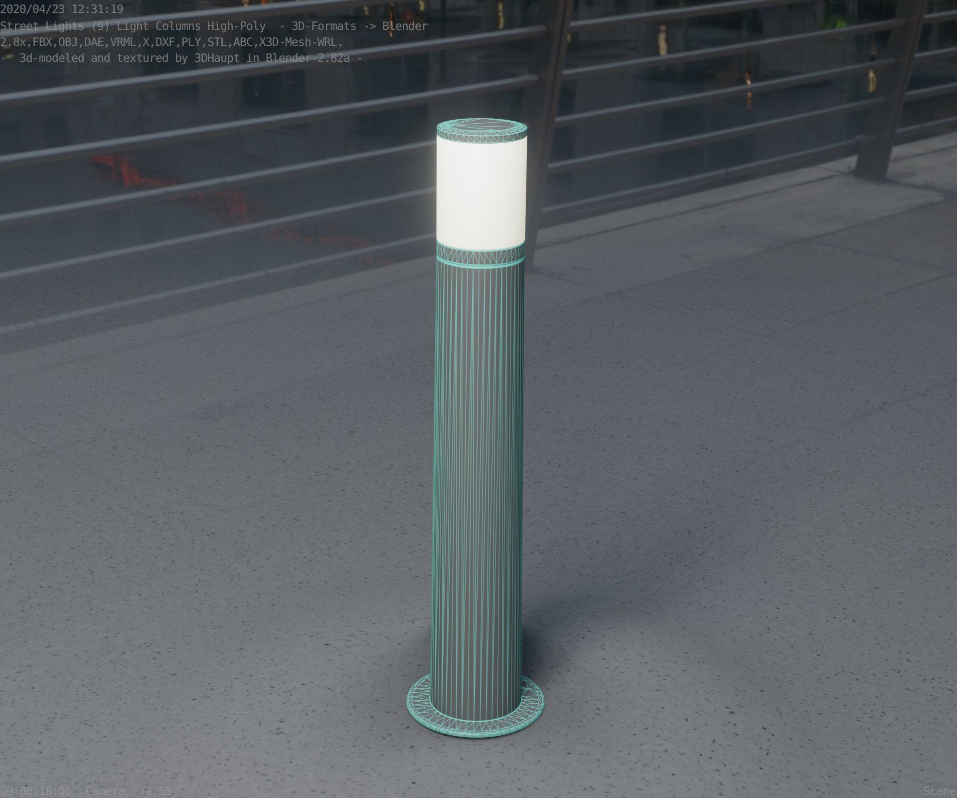 Light Column -5- Street Light -9- 3D model_50