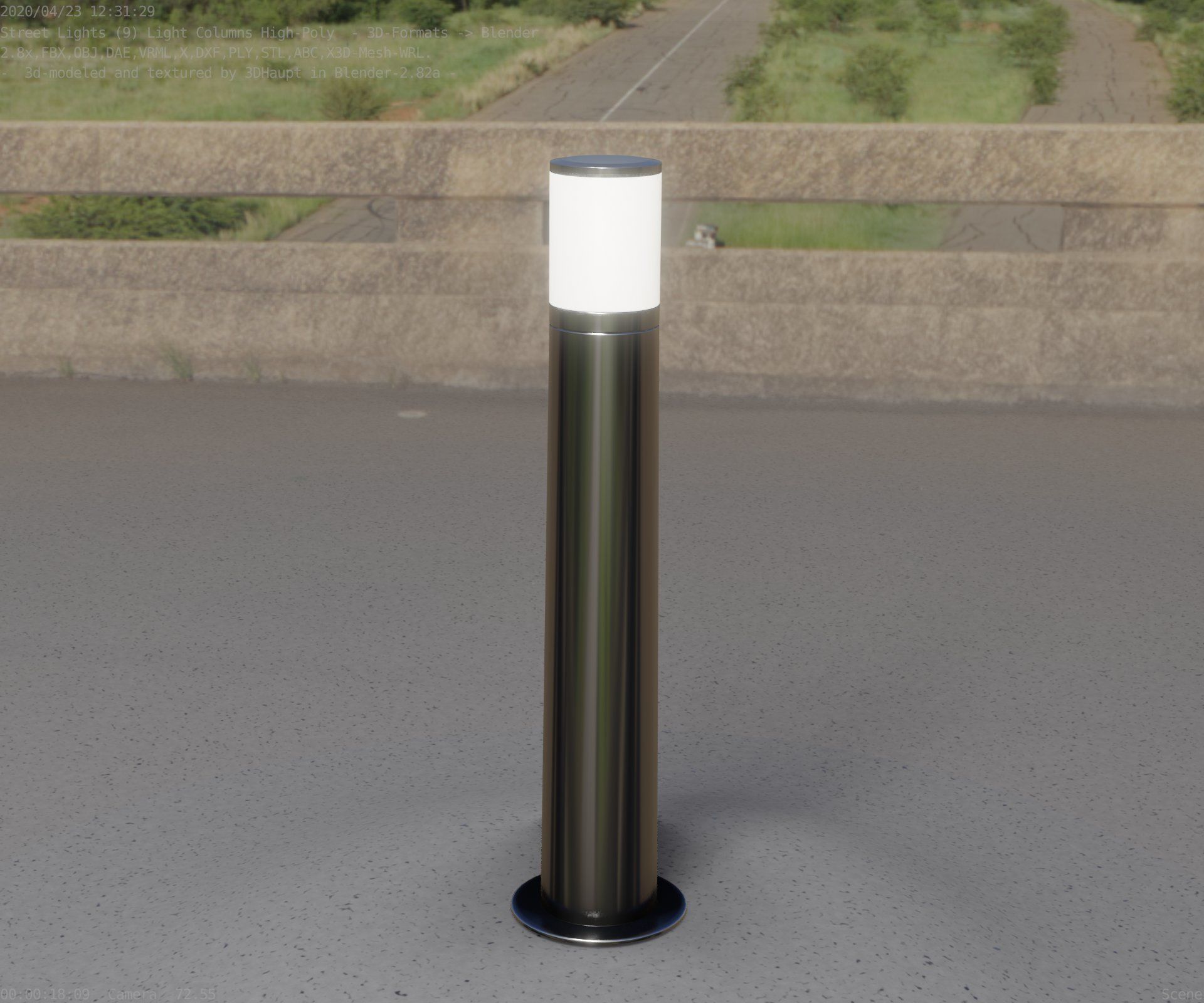 Light Column -5- Street Light -9- 3D model_53