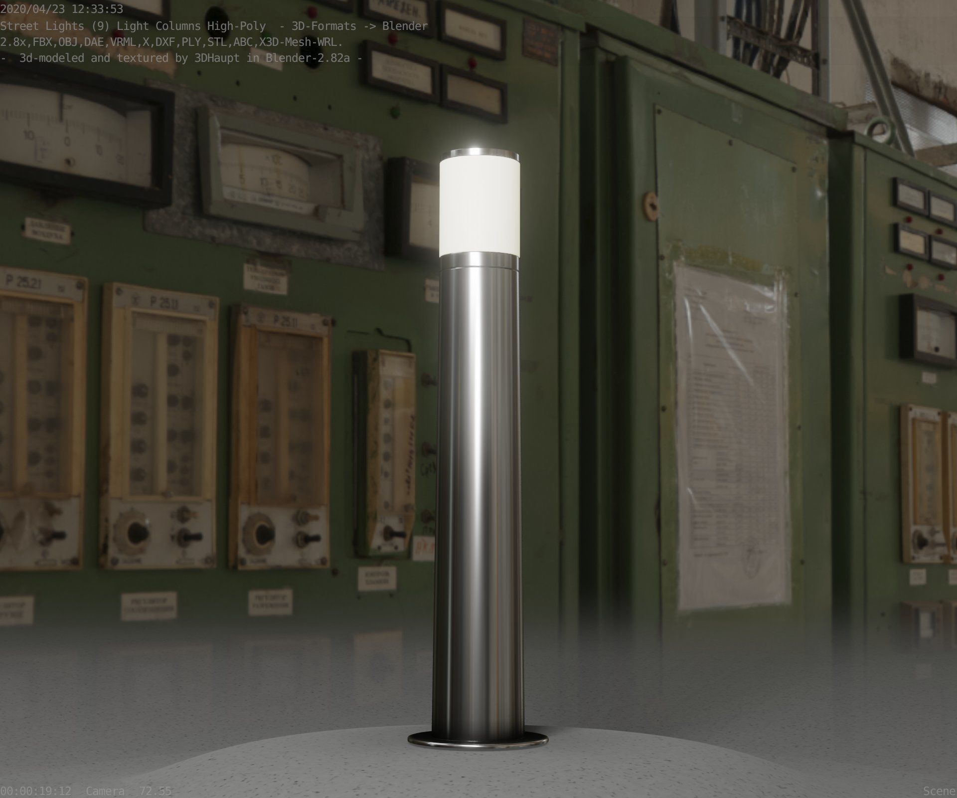 Light Column -5- Street Light -9- 3D model_68