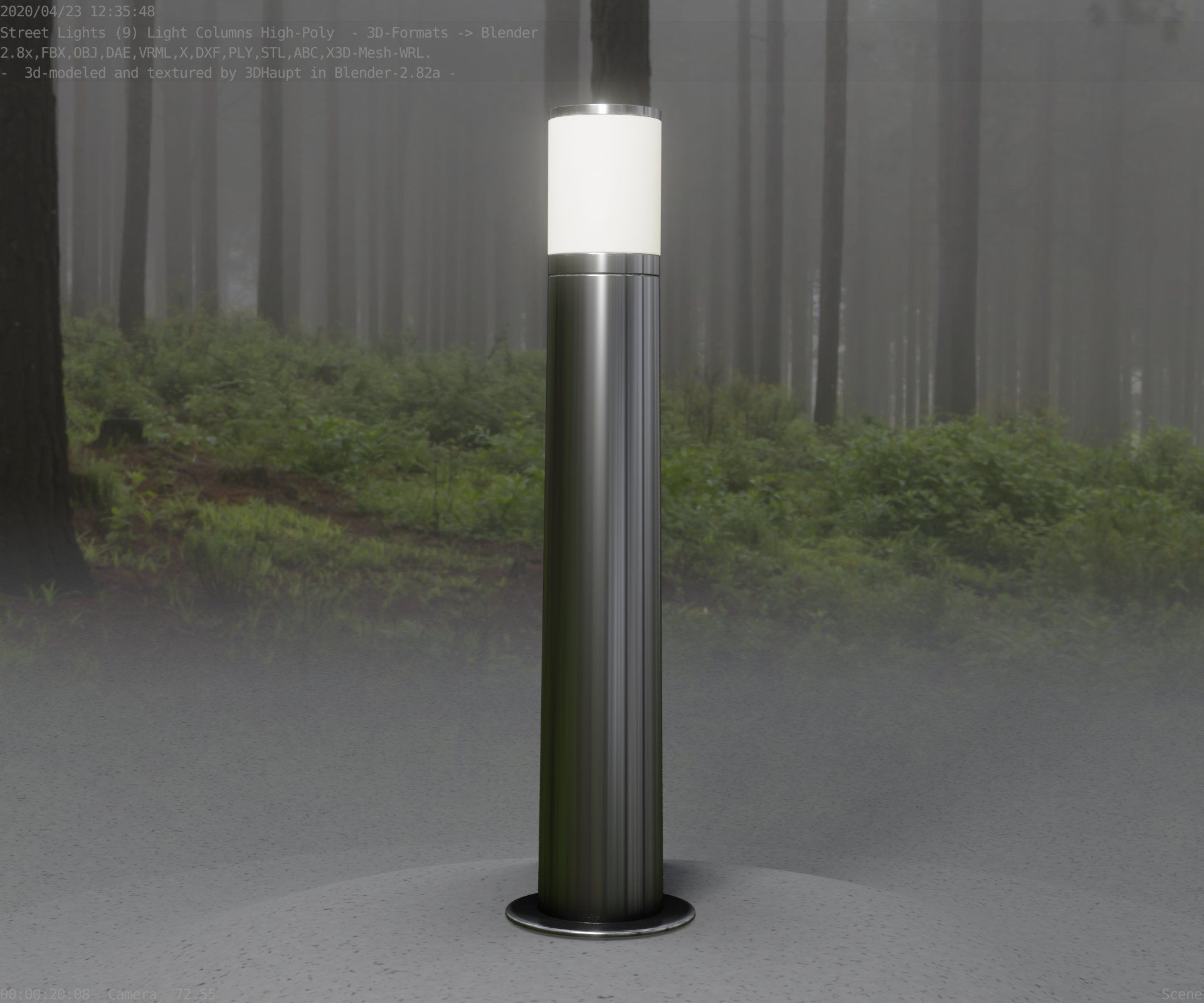 Light Column -5- Street Light -9- 3D model_88