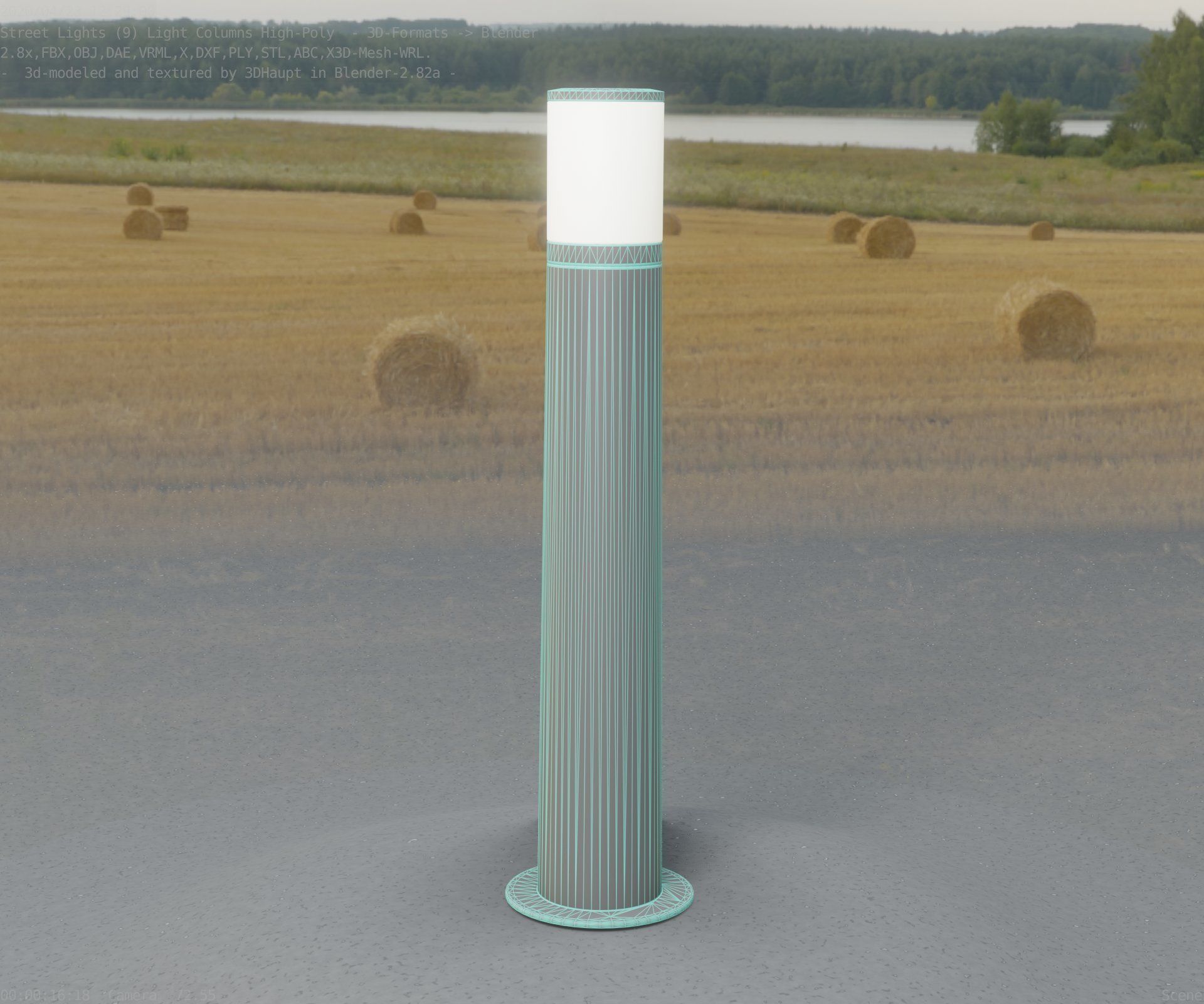 Light Column -5- Street Light -9- 3D model_14