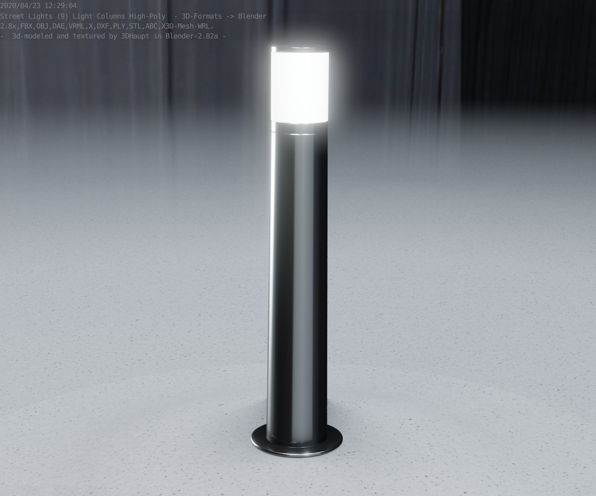Light Column -5- Street Light -9- 3D model_15