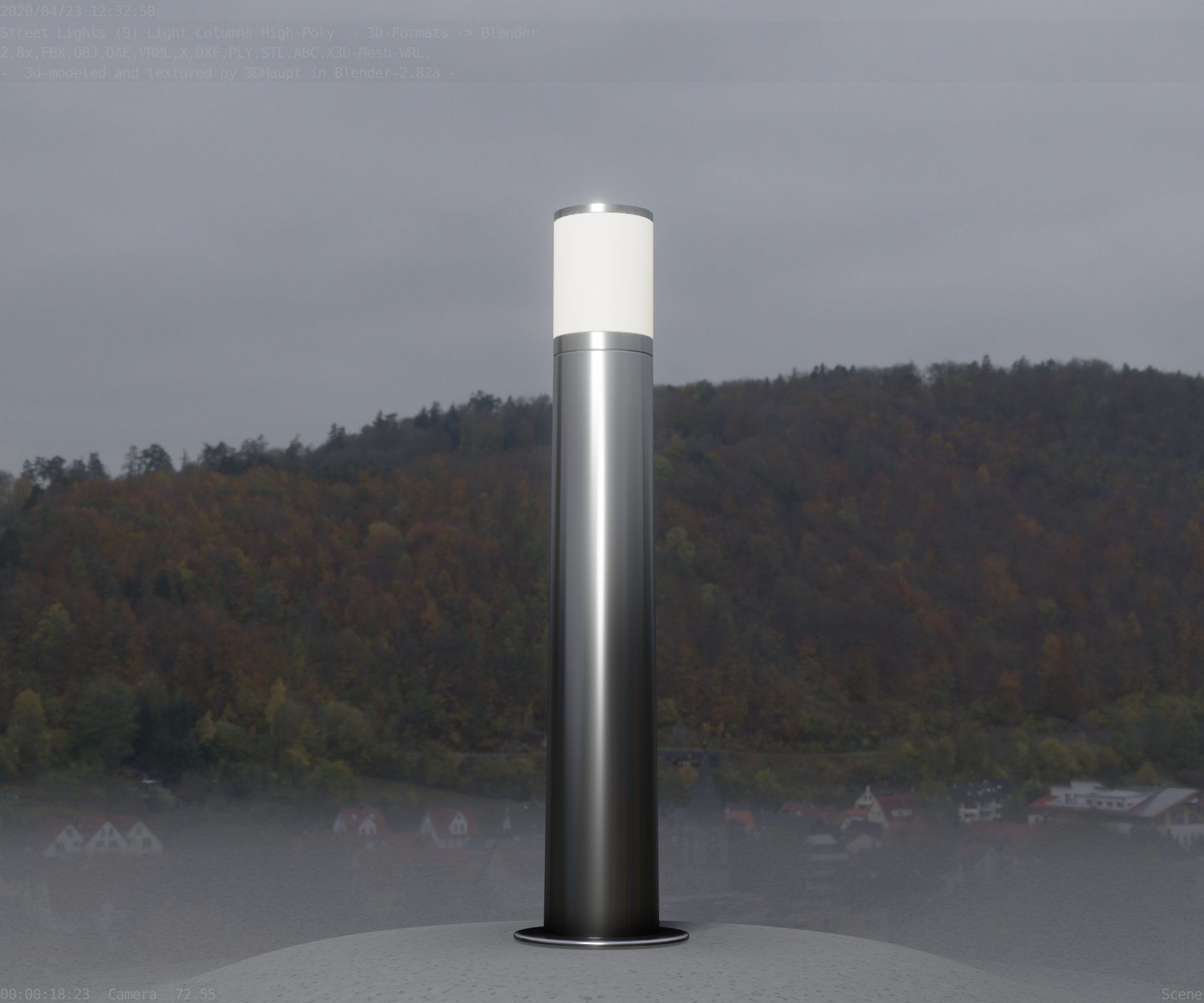 Light Column -5- Street Light -9- 3D model_6