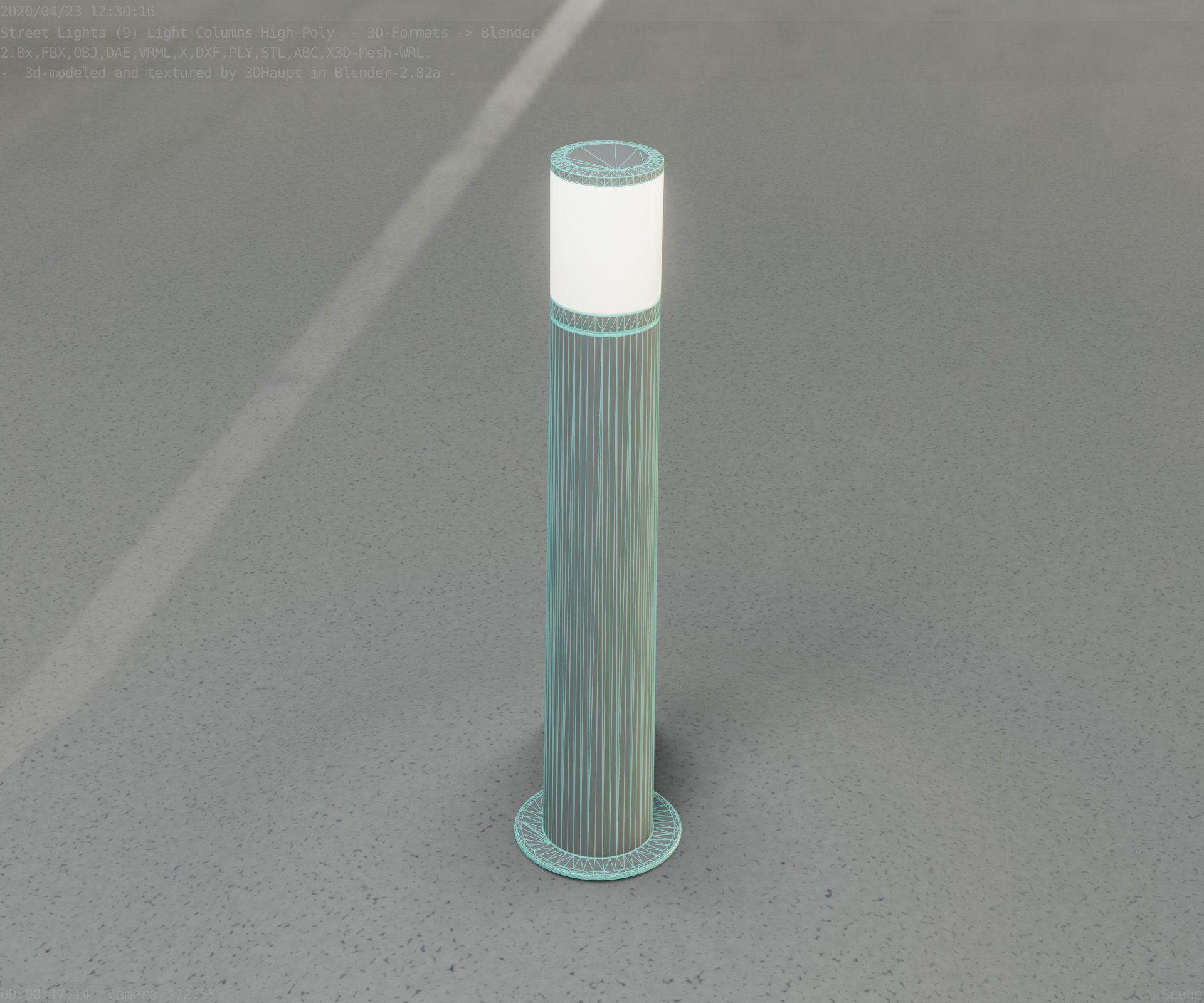 Light Column -5- Street Light -9- 3D model_34