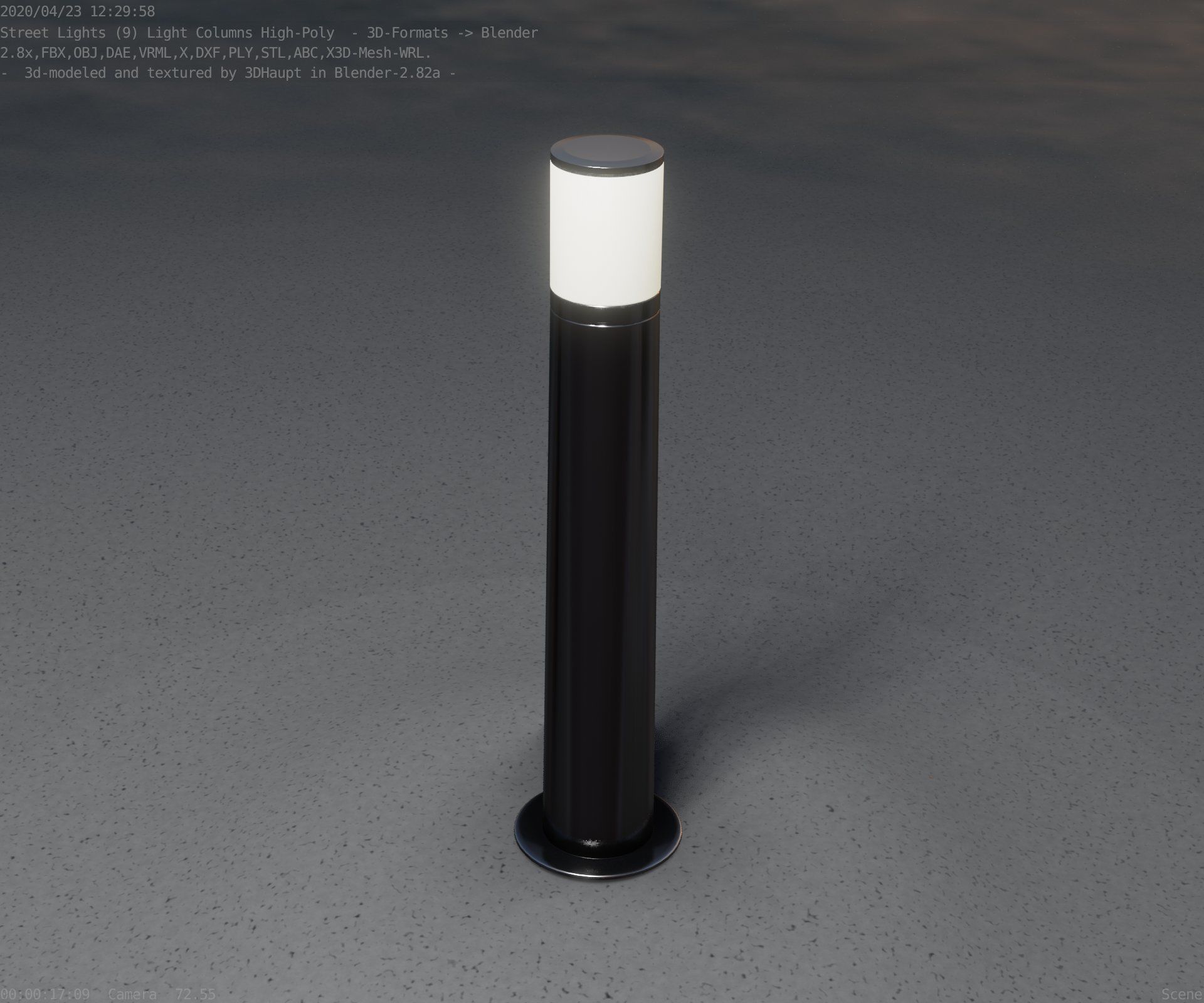 Light Column -5- Street Light -9- 3D model_29