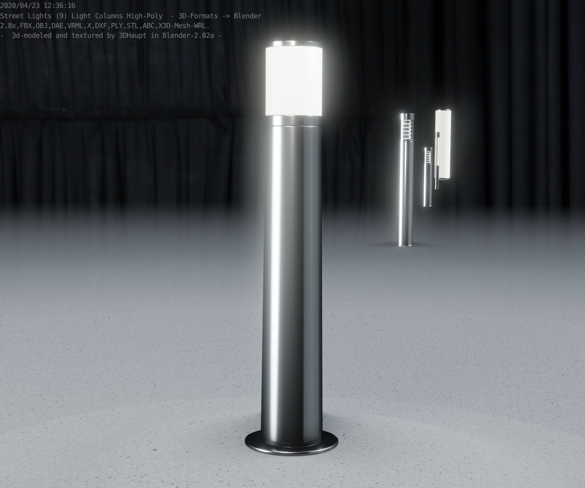 Light Column -5- Street Light -9- 3D model_96