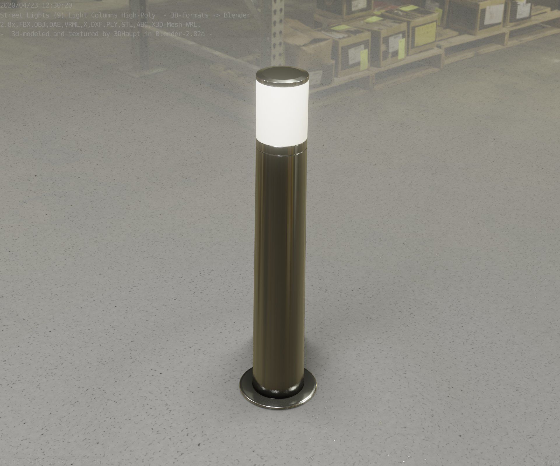 Light Column -5- Street Light -9- 3D model_35