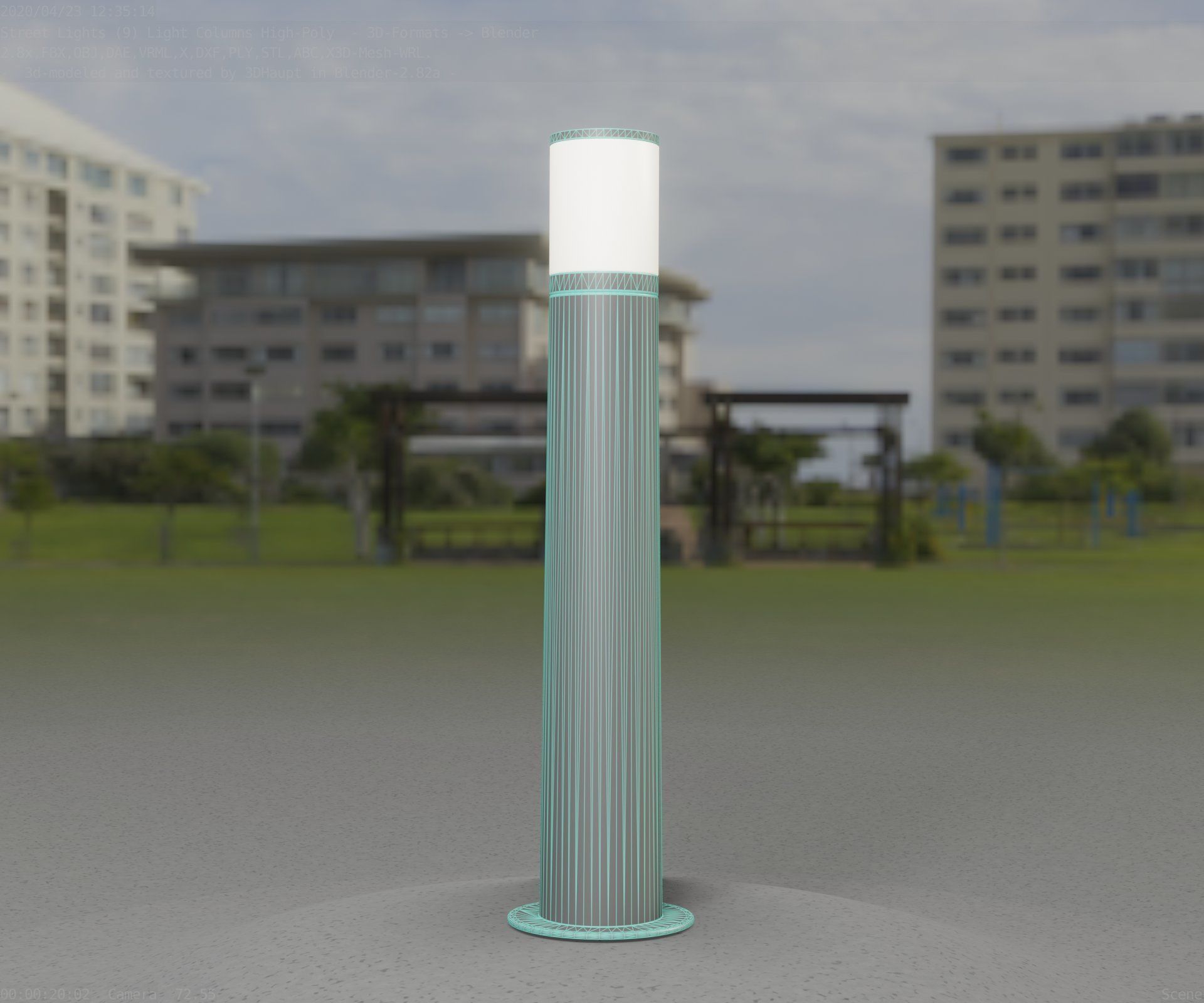 Light Column -5- Street Light -9- 3D model_82