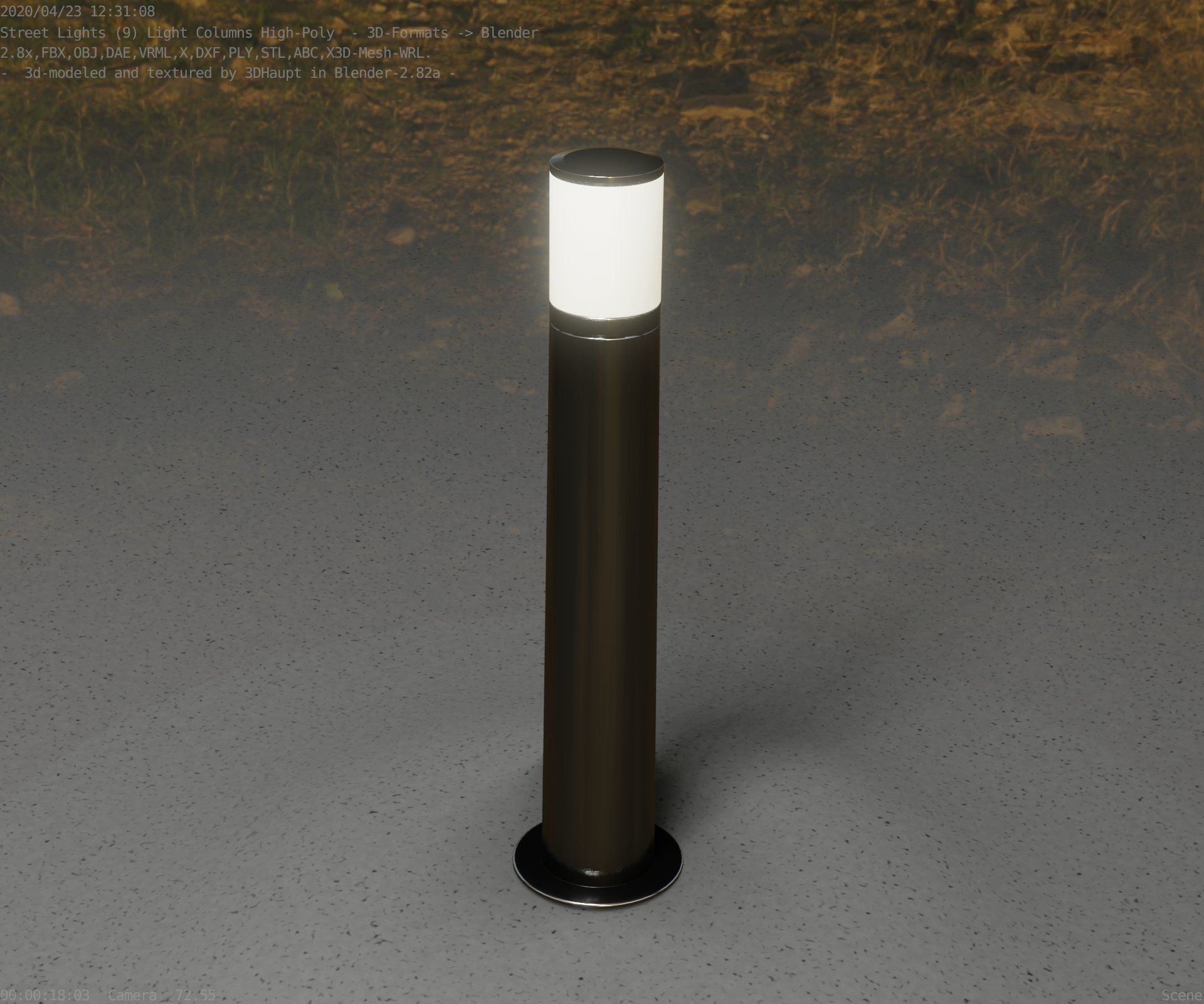Light Column -5- Street Light -9- 3D model_47