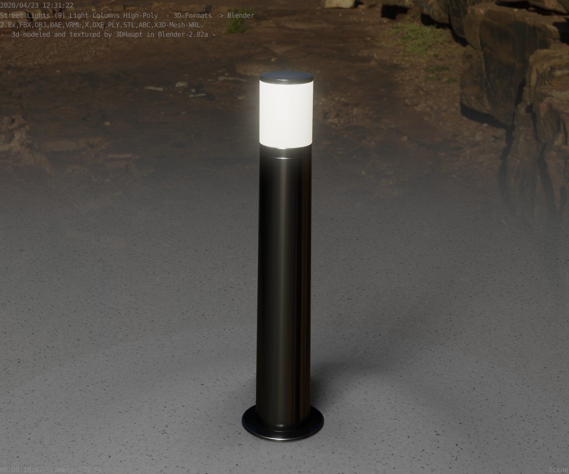 Light Column -5- Street Light -9- 3D model_51