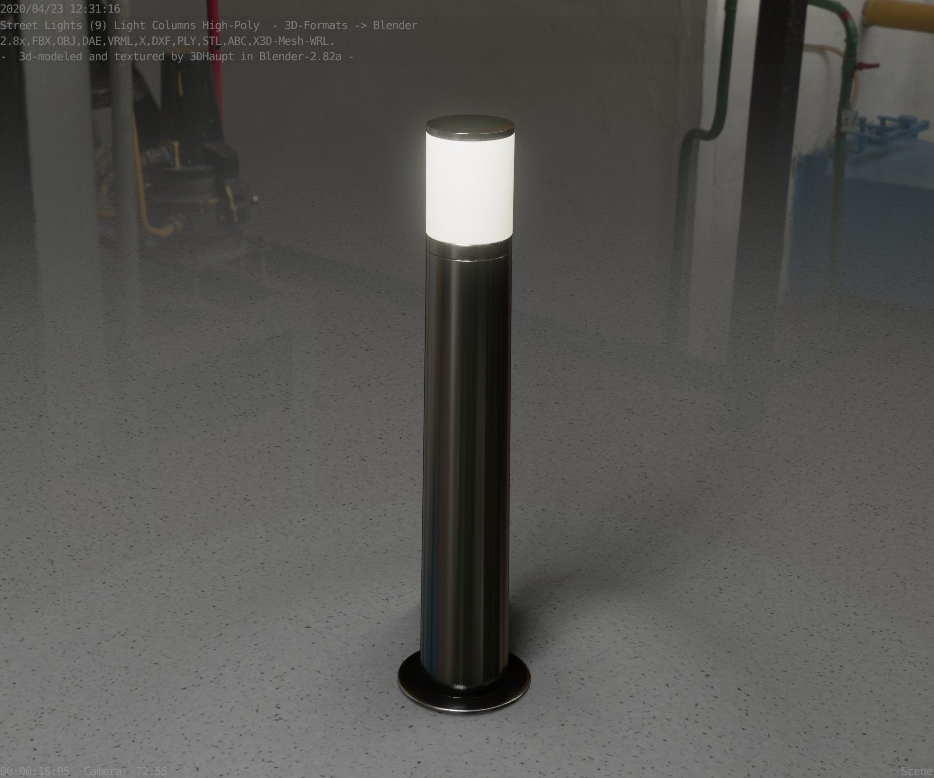 Light Column -5- Street Light -9- 3D model_49