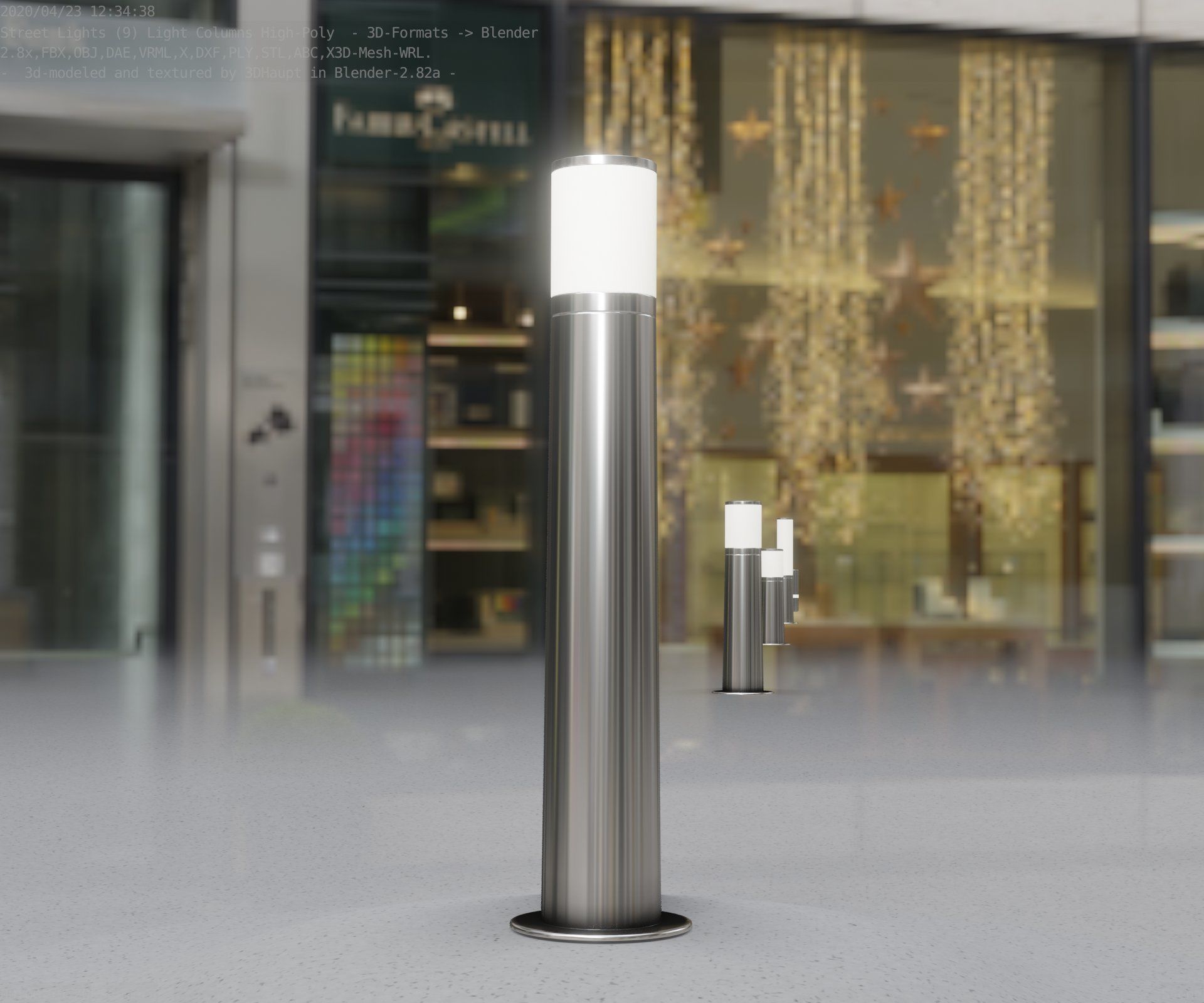 Light Column -5- Street Light -9- 3D model_76