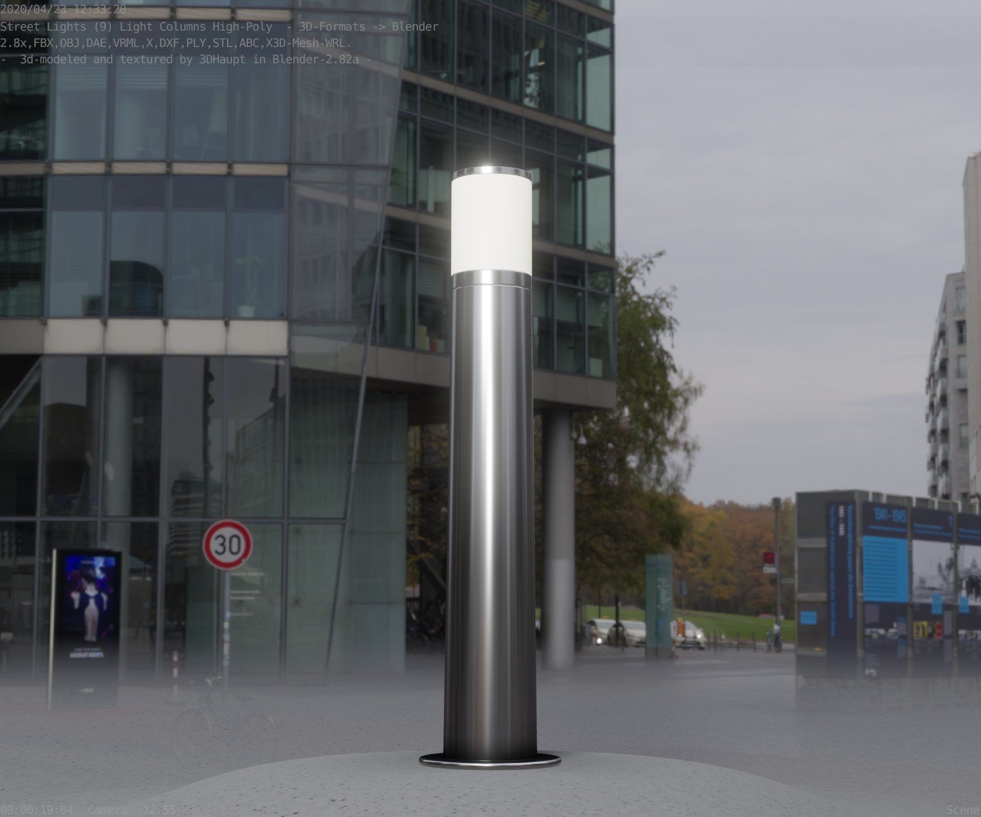 Light Column -5- Street Light -9- 3D model_11