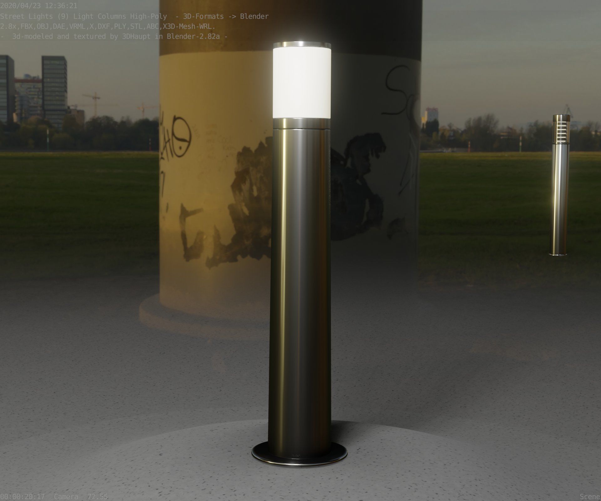 Light Column -5- Street Light -9- 3D model_97