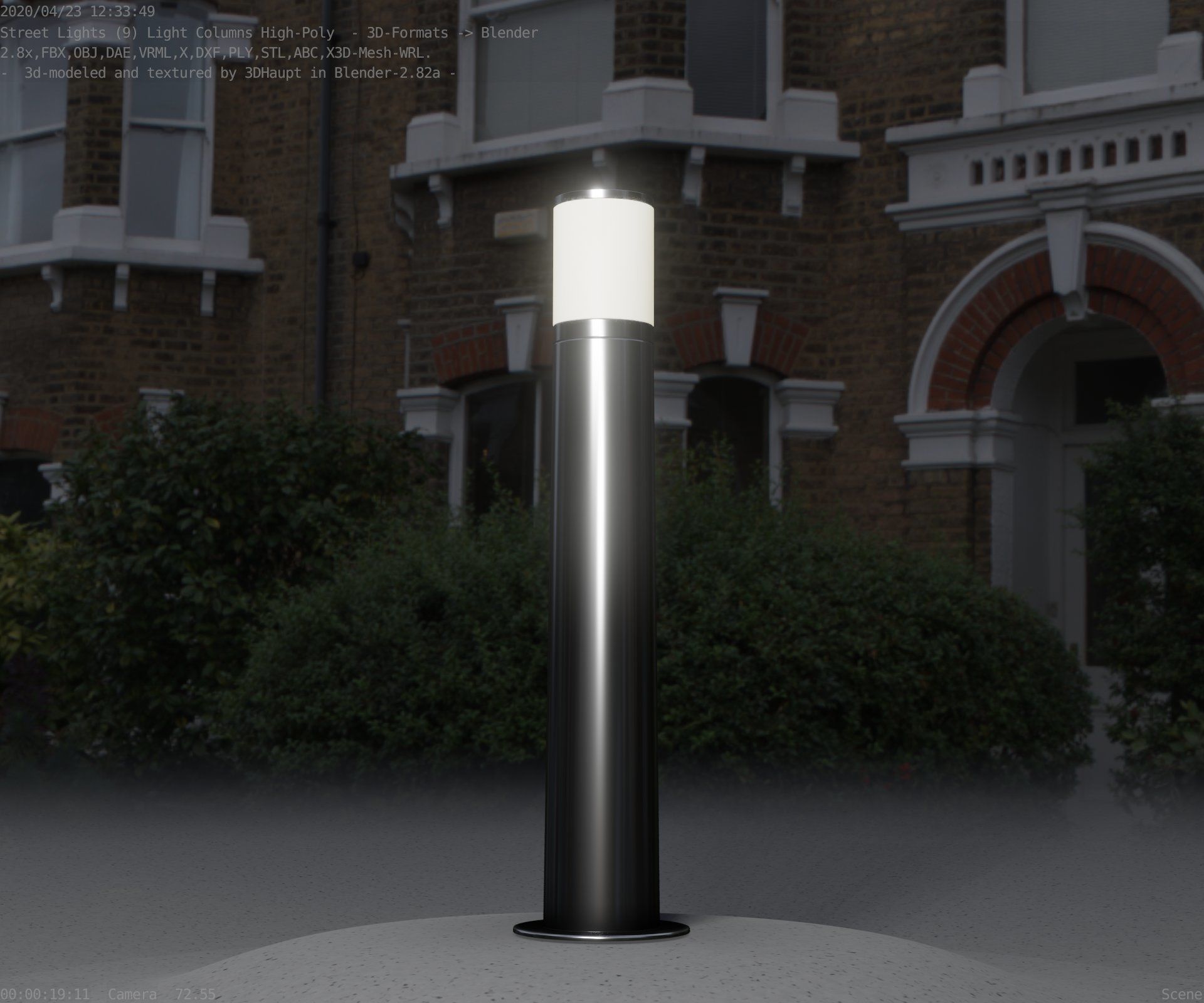 Light Column -5- Street Light -9- 3D model_67