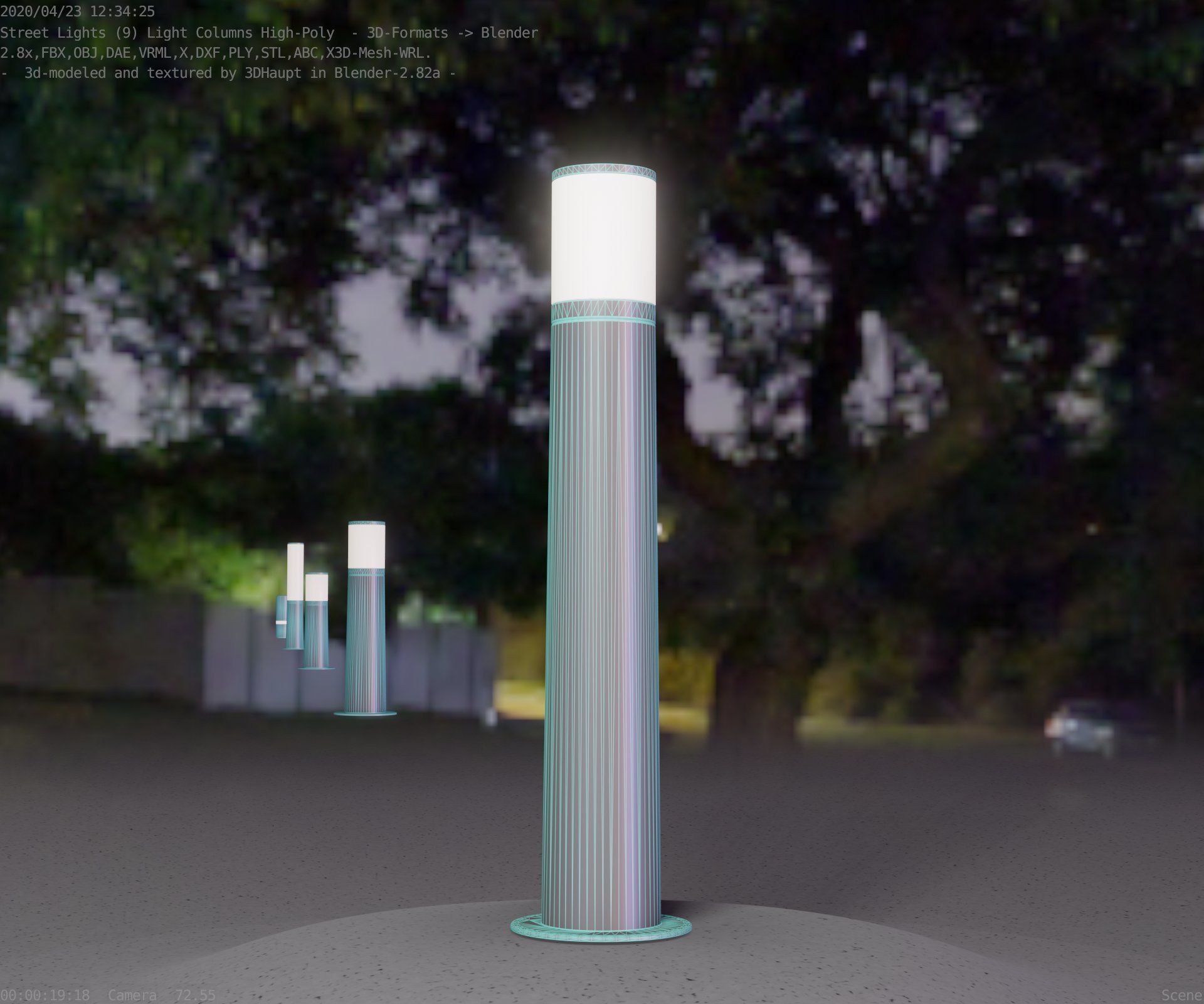 Light Column -5- Street Light -9- 3D model_74