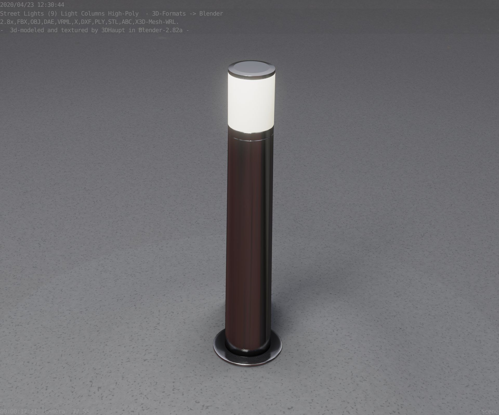 Light Column -5- Street Light -9- 3D model_41