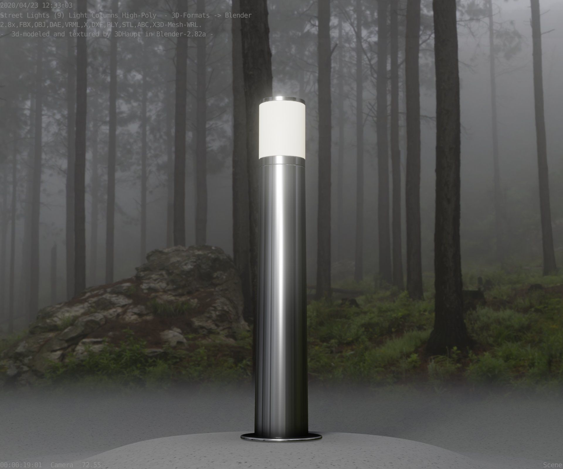 Light Column -5- Street Light -9- 3D model_8