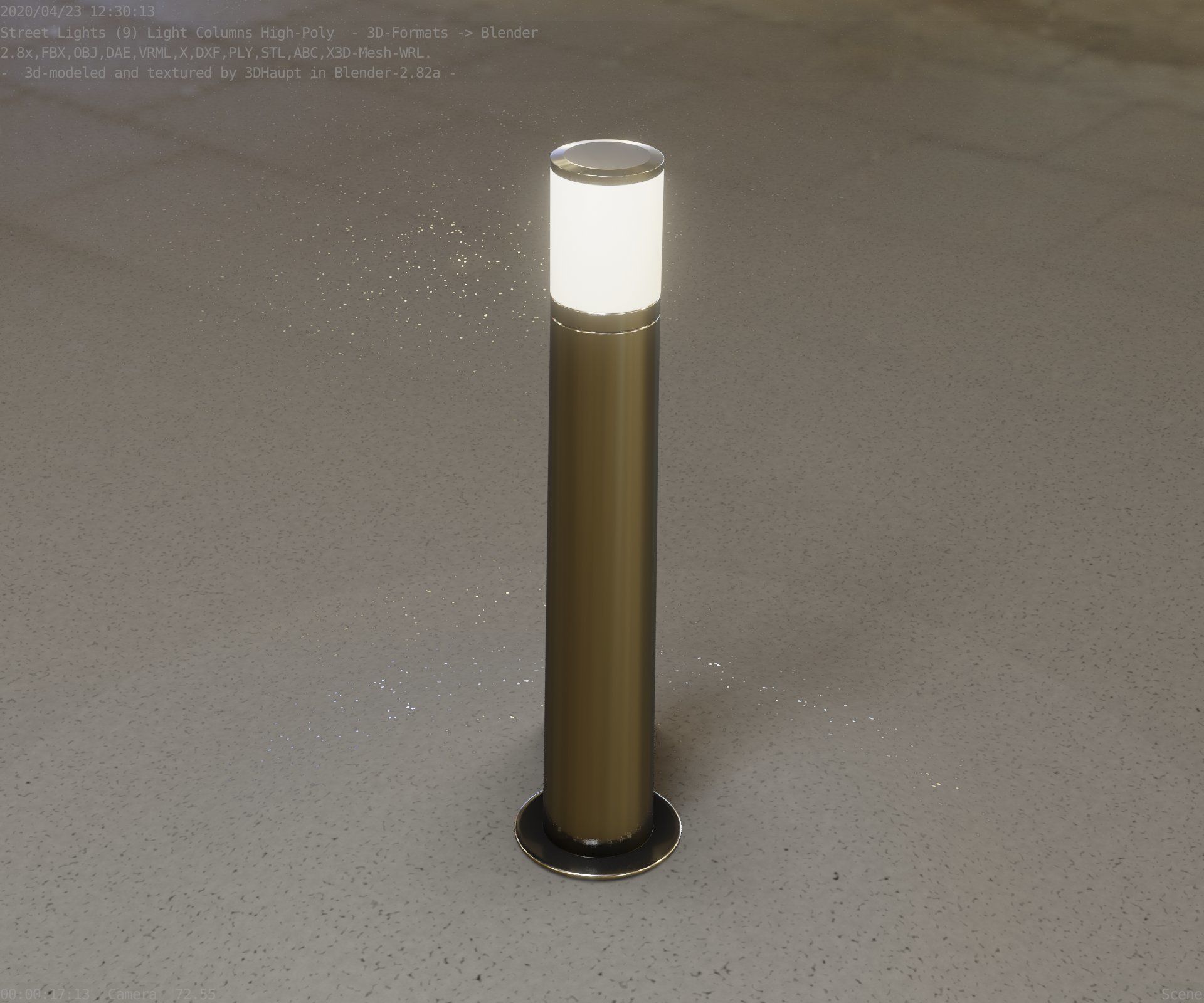 Light Column -5- Street Light -9- 3D model_33