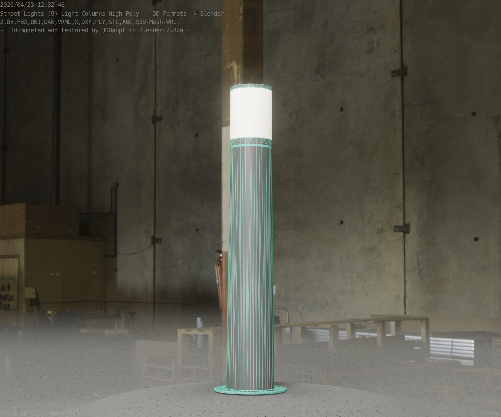 Light Column -5- Street Light -9- 3D model_5