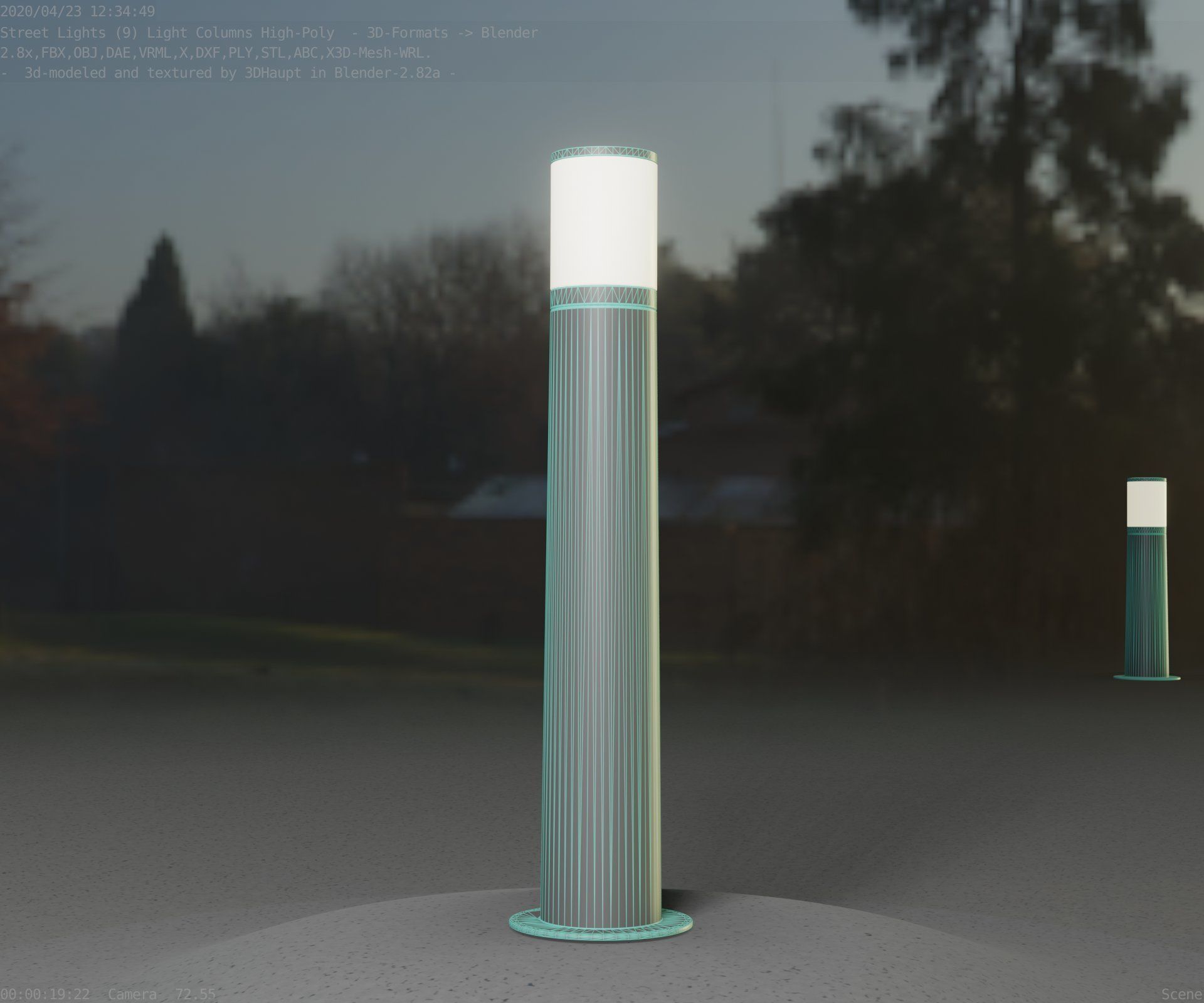 Light Column -5- Street Light -9- 3D model_78