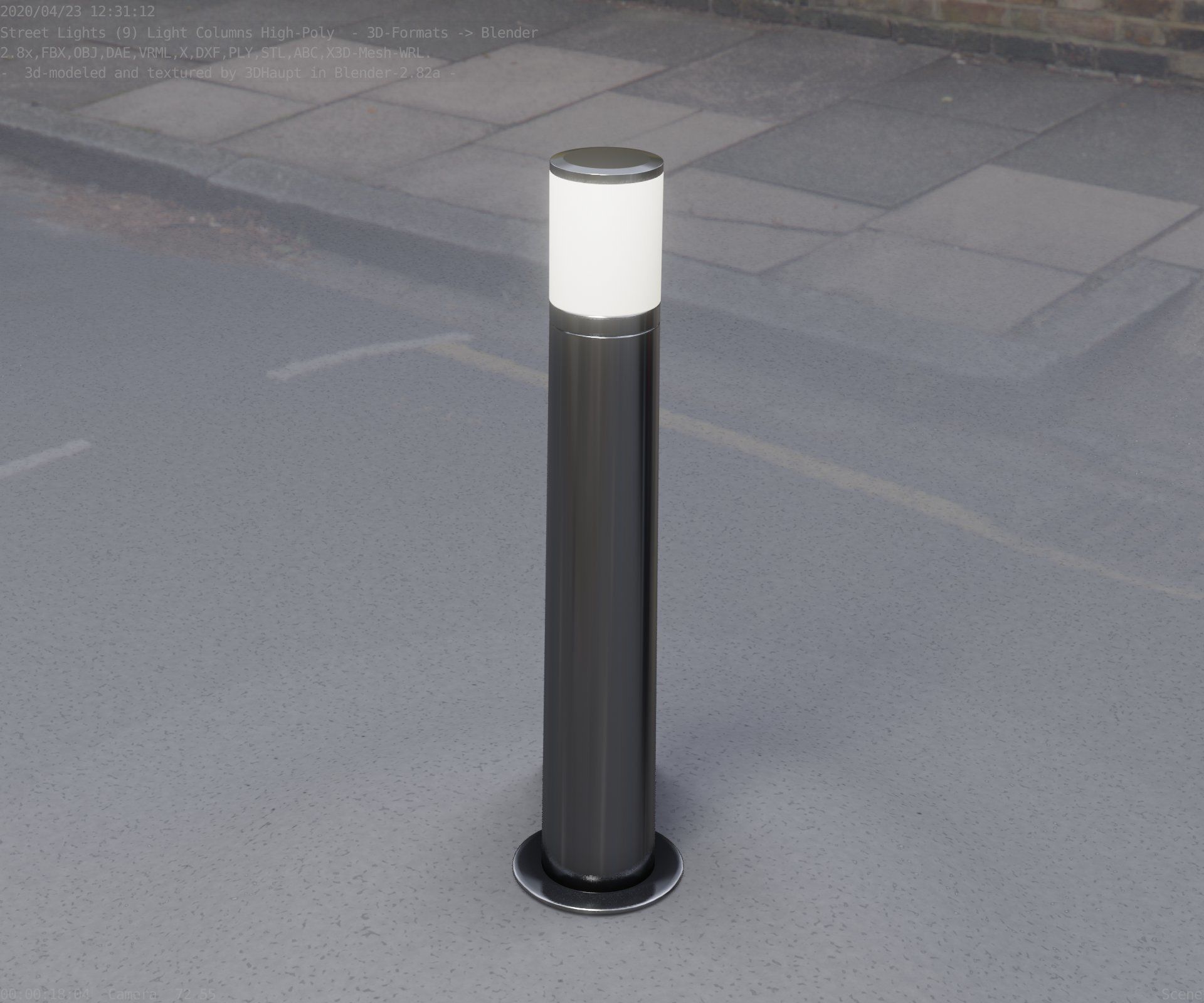Light Column -5- Street Light -9- 3D model_48