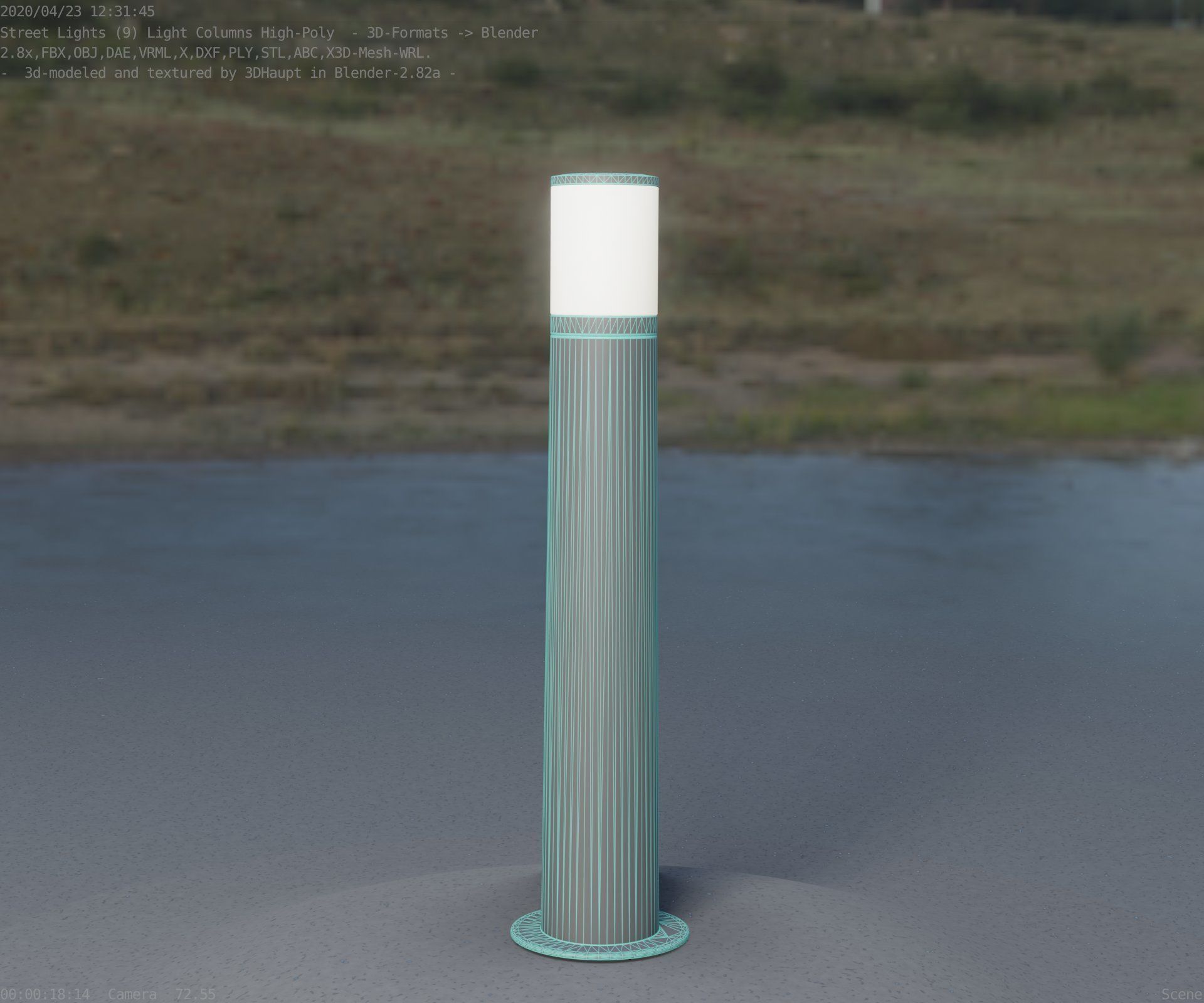 Light Column -5- Street Light -9- 3D model_58