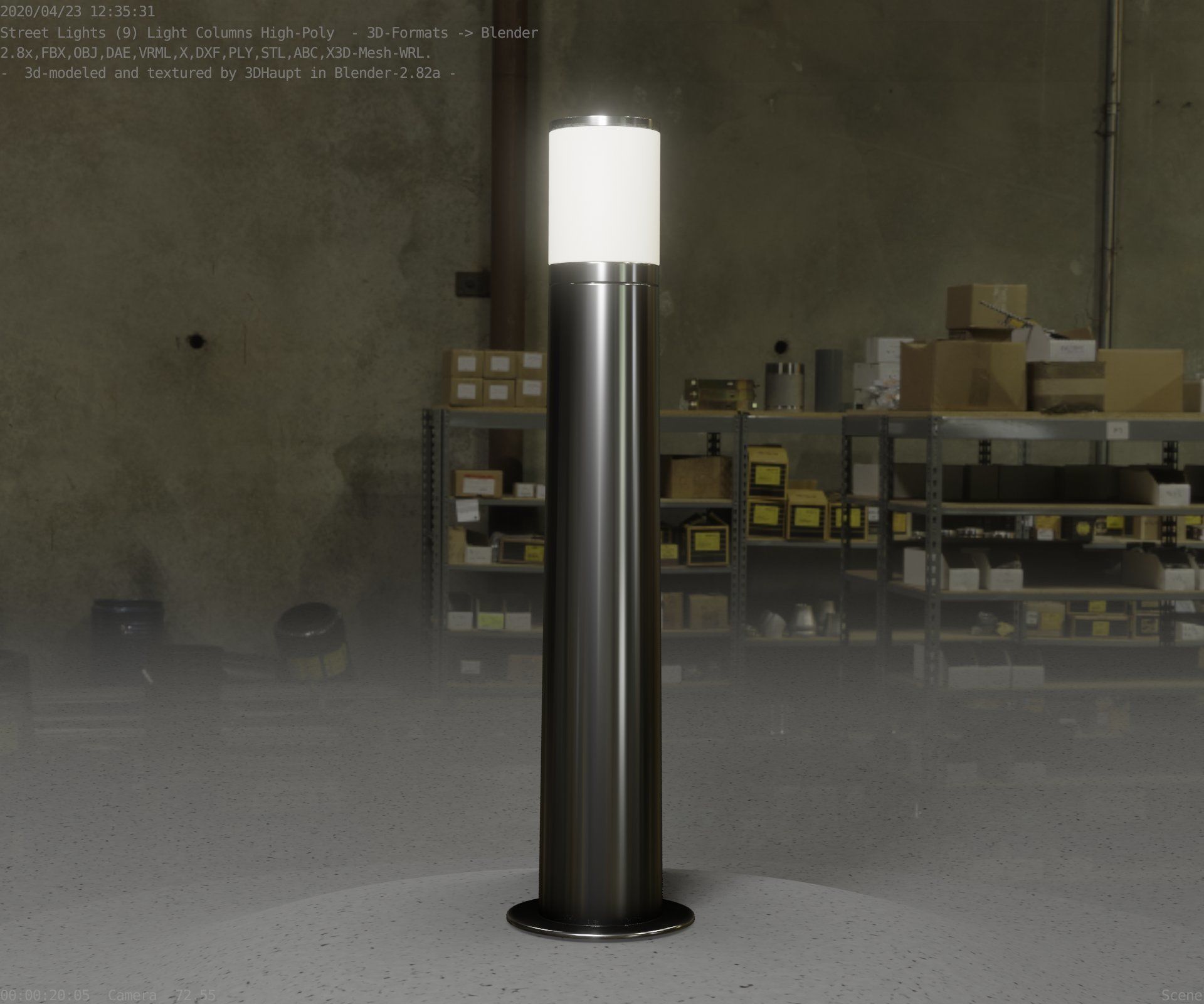 Light Column -5- Street Light -9- 3D model_85