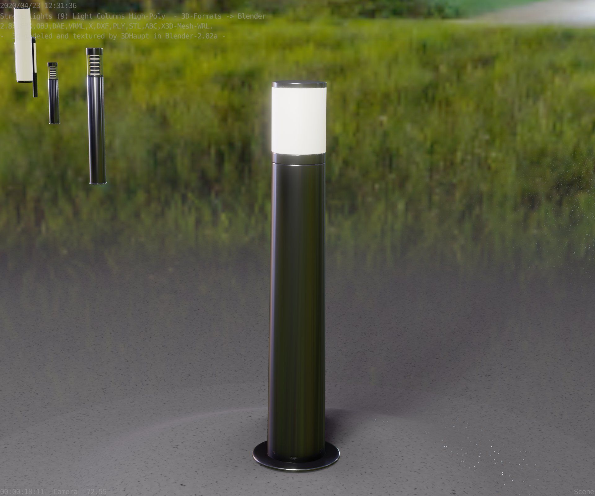 Light Column -5- Street Light -9- 3D model_55