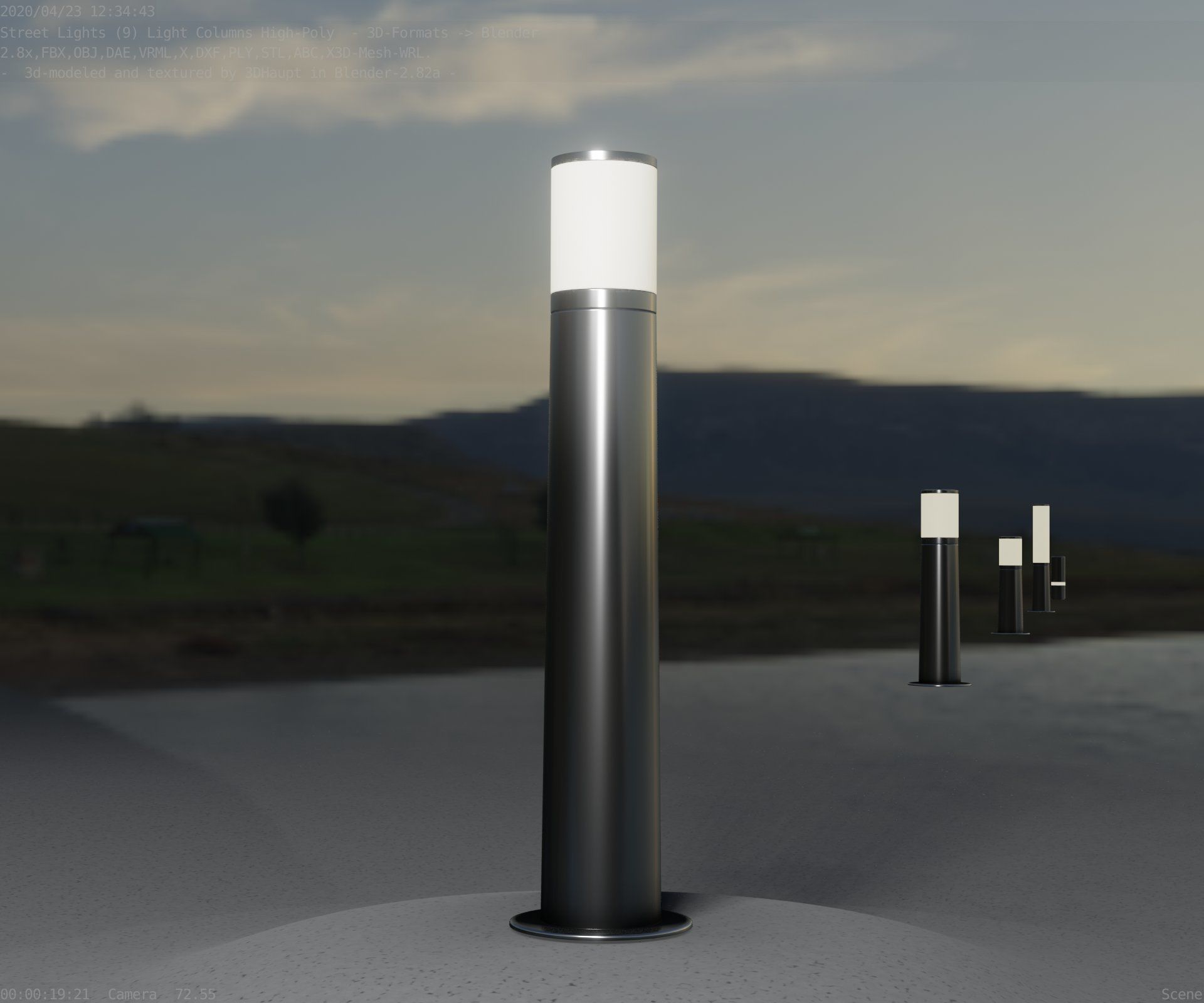 Light Column -5- Street Light -9- 3D model_77
