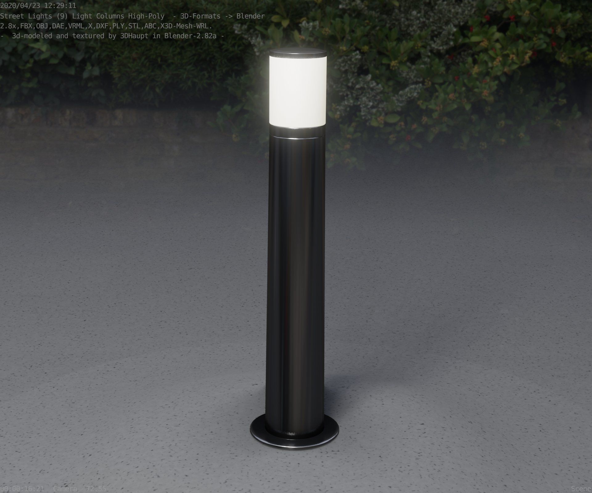 Light Column -5- Street Light -9- 3D model_17