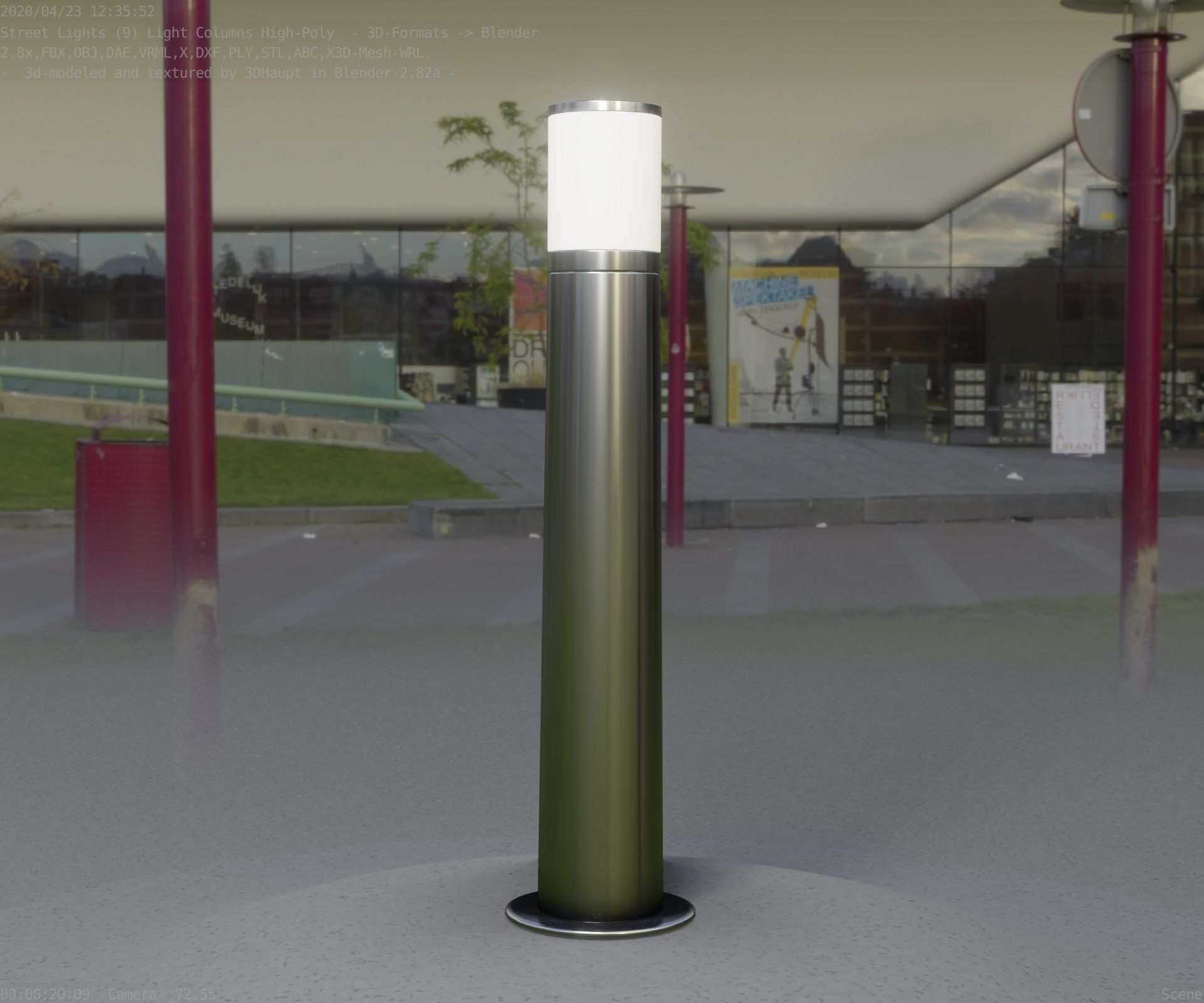 Light Column -5- Street Light -9- 3D model_89