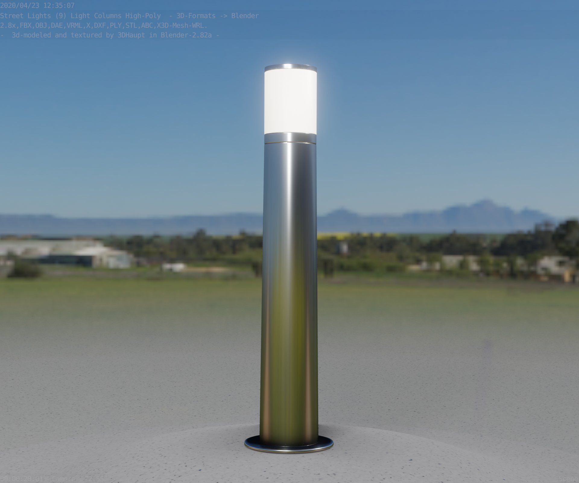 Light Column -5- Street Light -9- 3D model_81