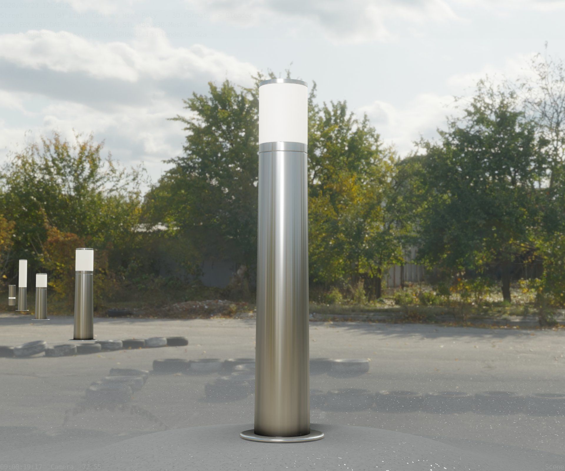 Light Column -5- Street Light -9- 3D model_73