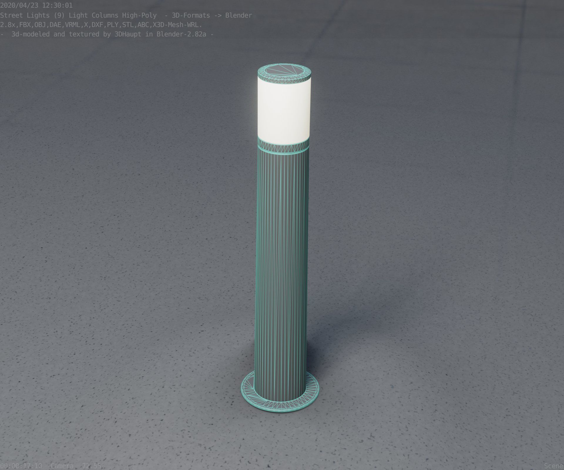 Light Column -5- Street Light -9- 3D model_30