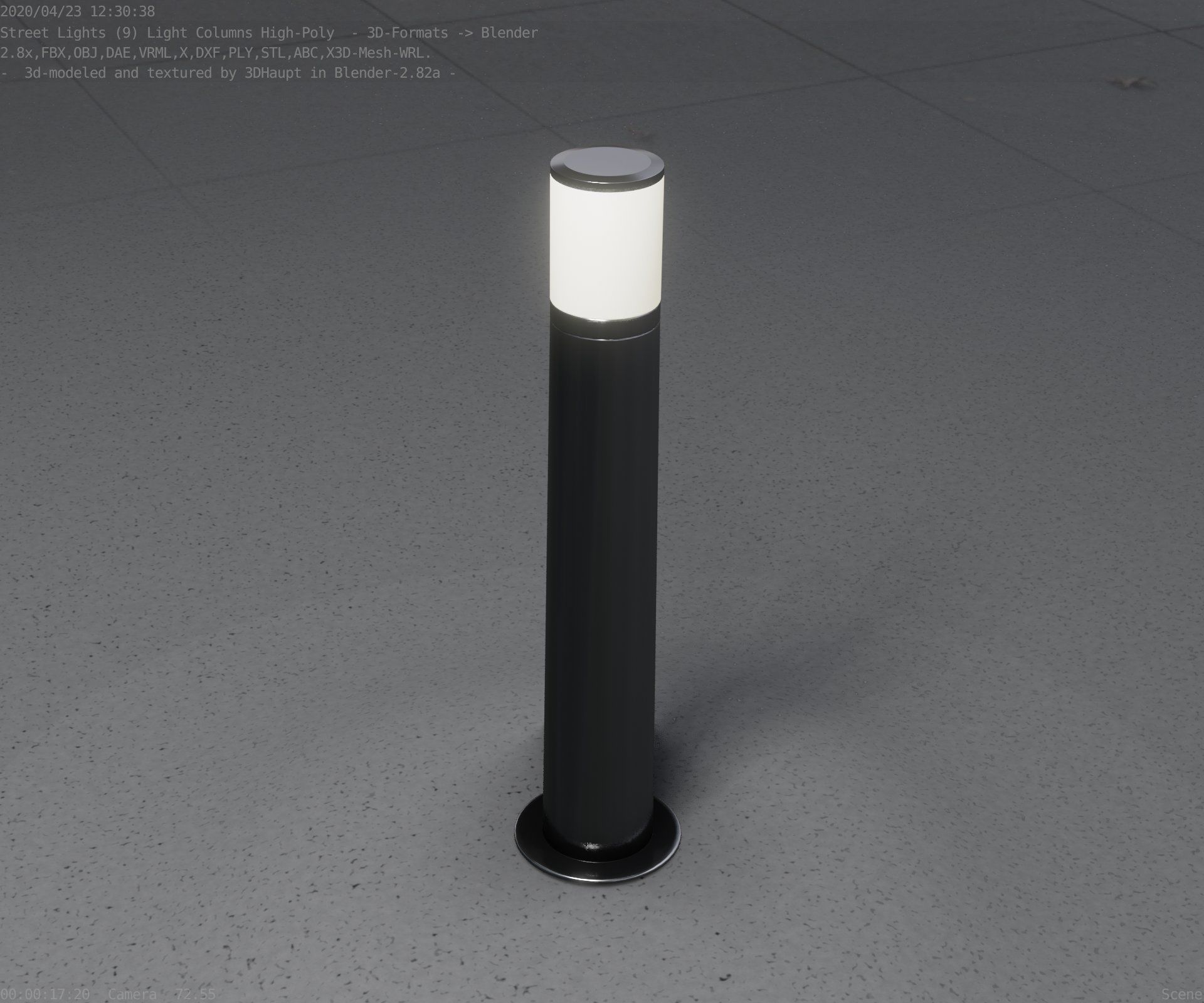 Light Column -5- Street Light -9- 3D model_40