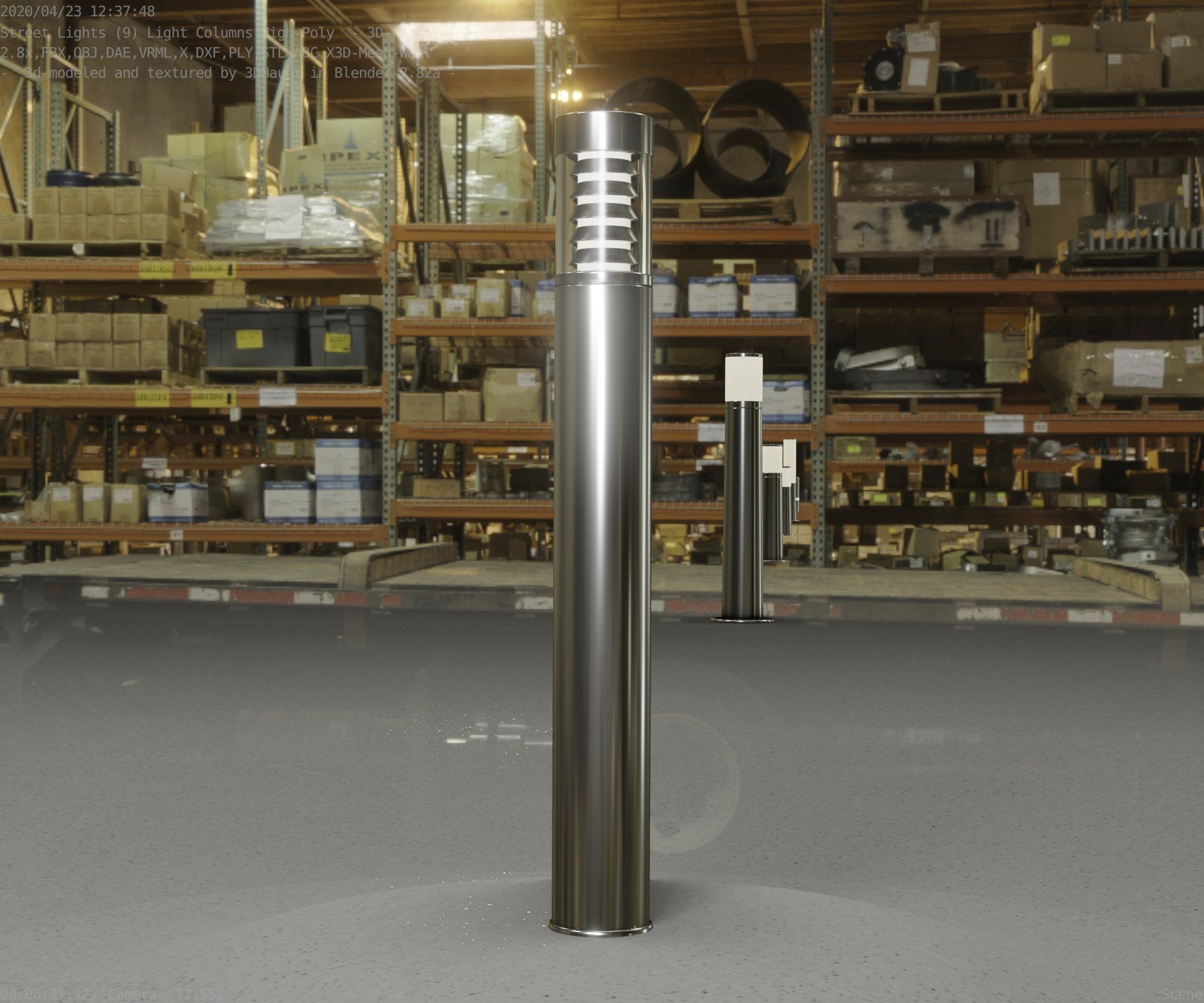 Light Column -6- Street Light -9- 3D model_28