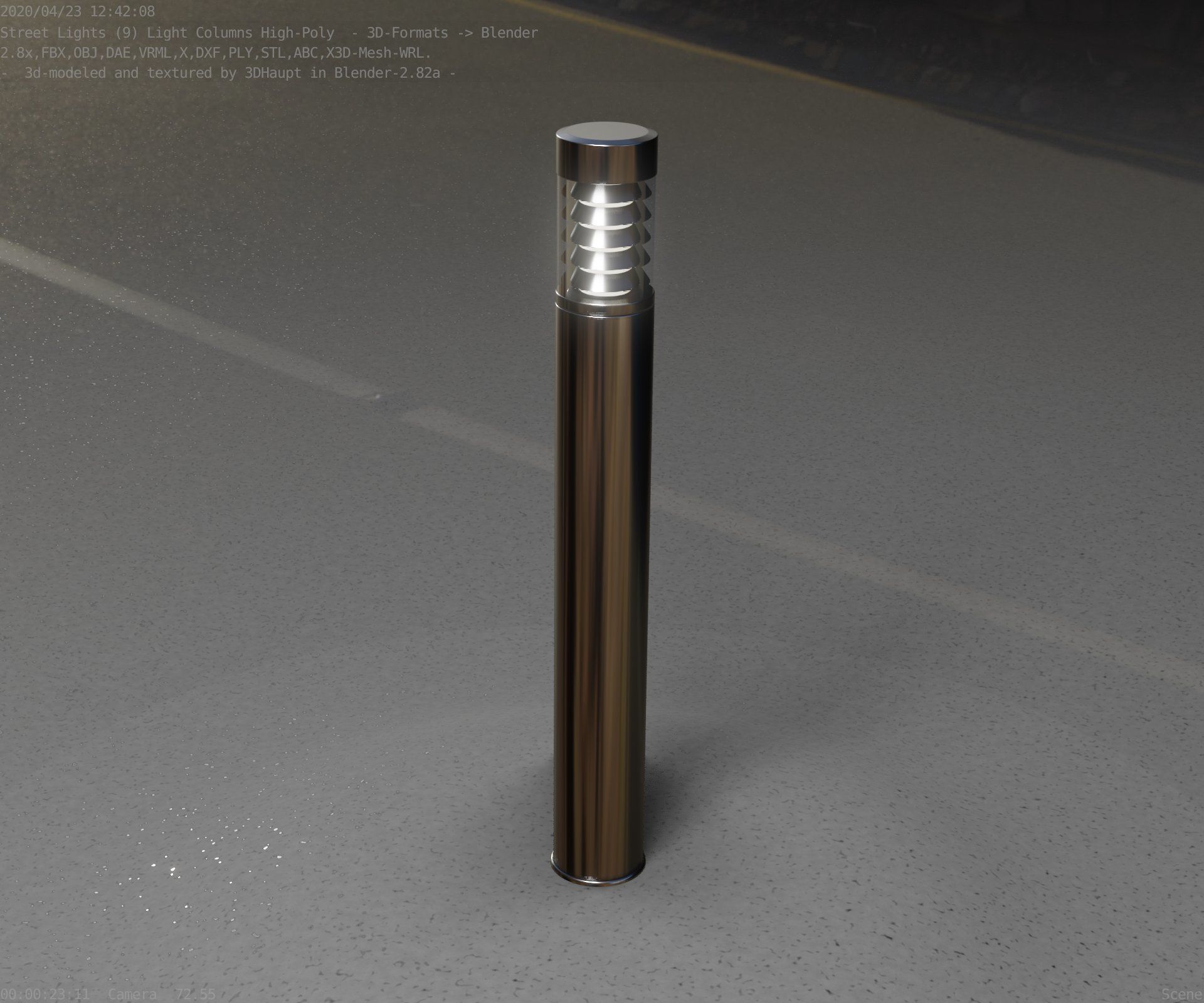 Light Column -6- Street Light -9- 3D model_63