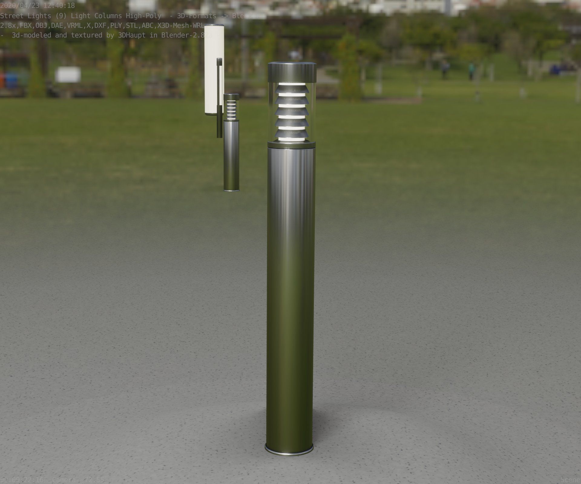 Light Column -6- Street Light -9- 3D model_8