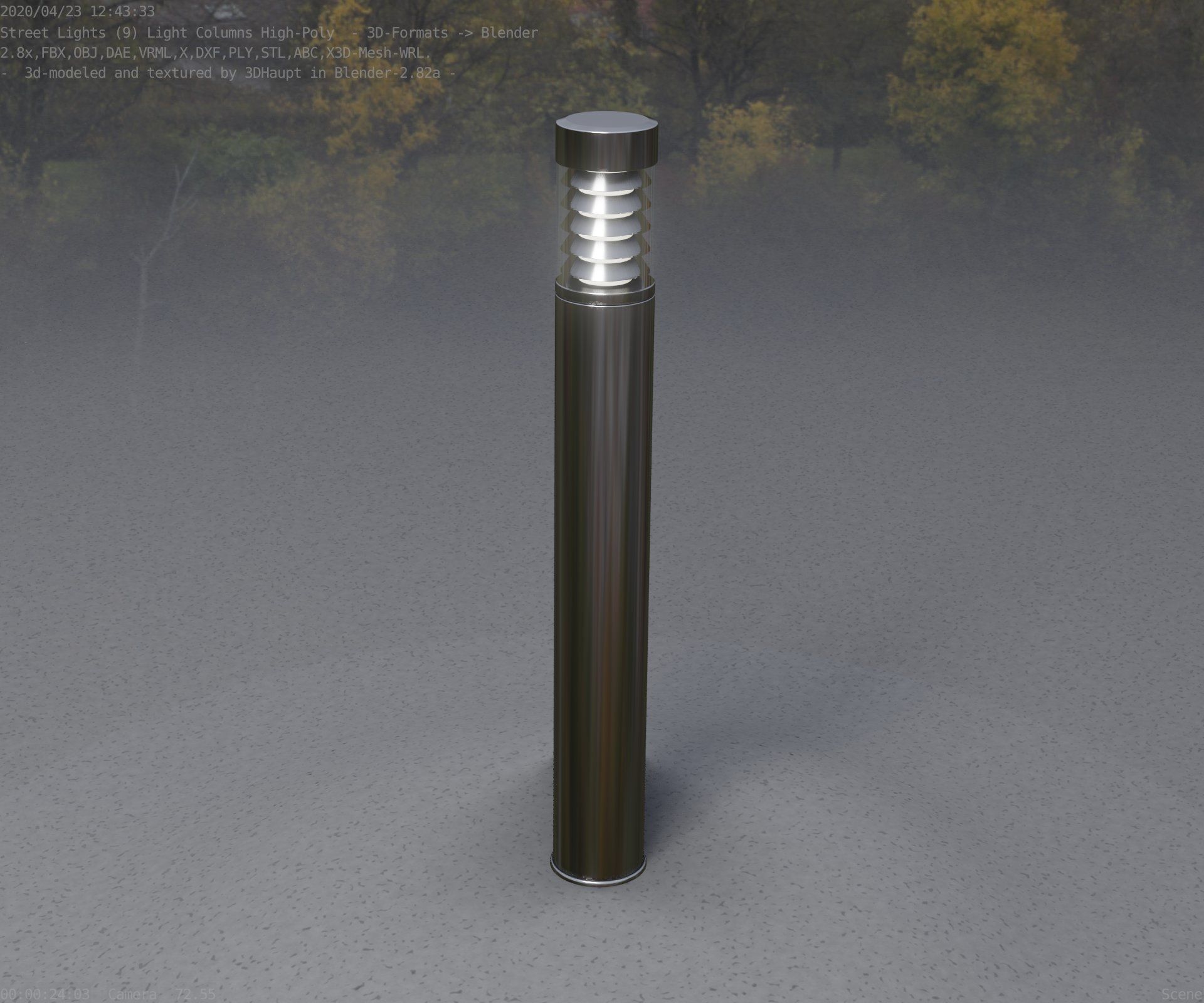 Light Column -6- Street Light -9- 3D model_79