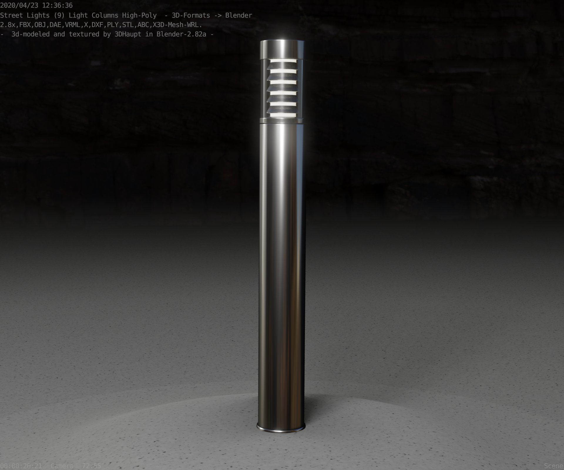 Light Column -6- Street Light -9- 3D model_13