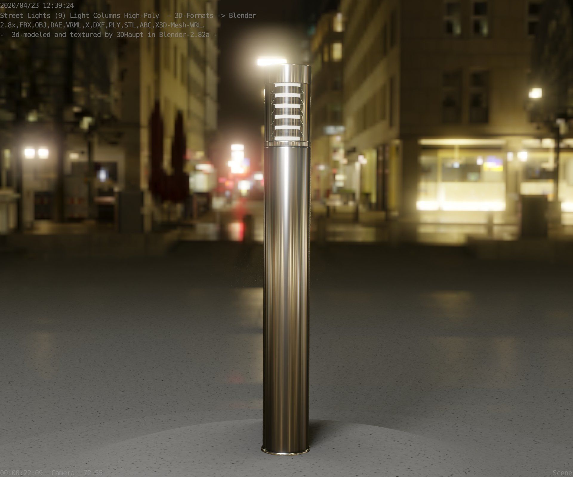 Light Column -6- Street Light -9- 3D model_1
