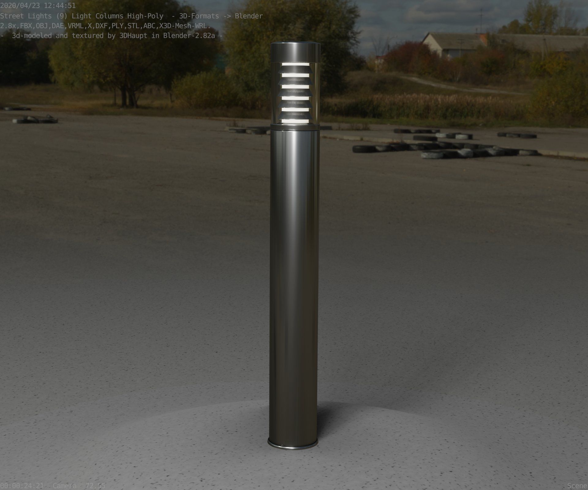 Light Column -6- Street Light -9- 3D model_97