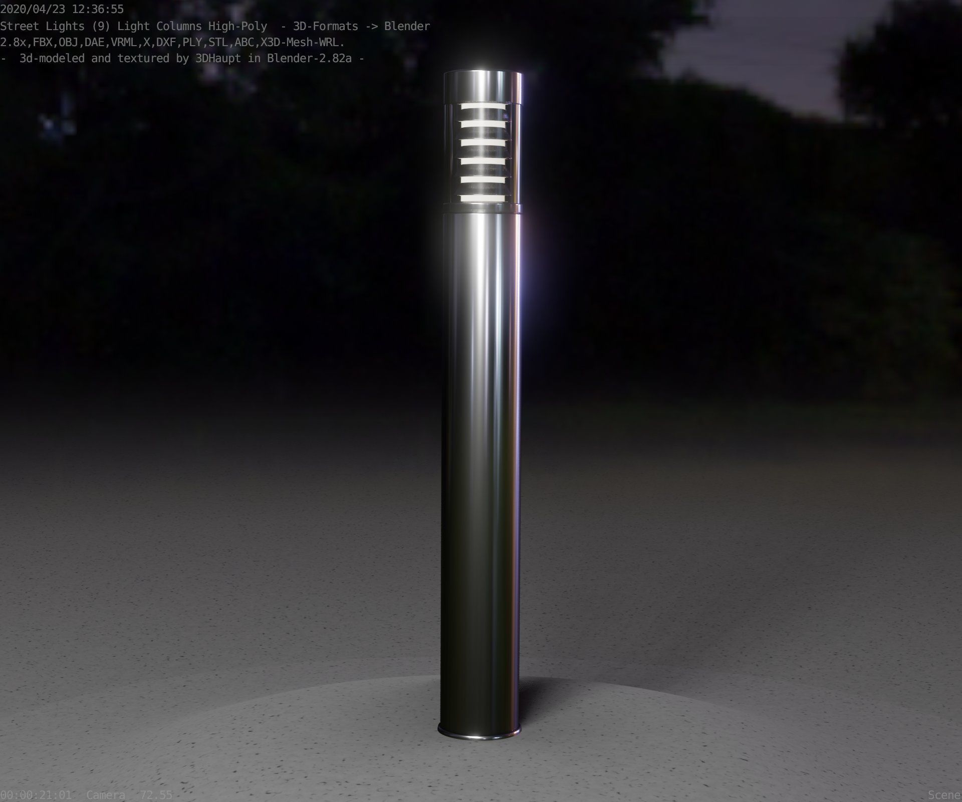 Light Column -6- Street Light -9- 3D model_17